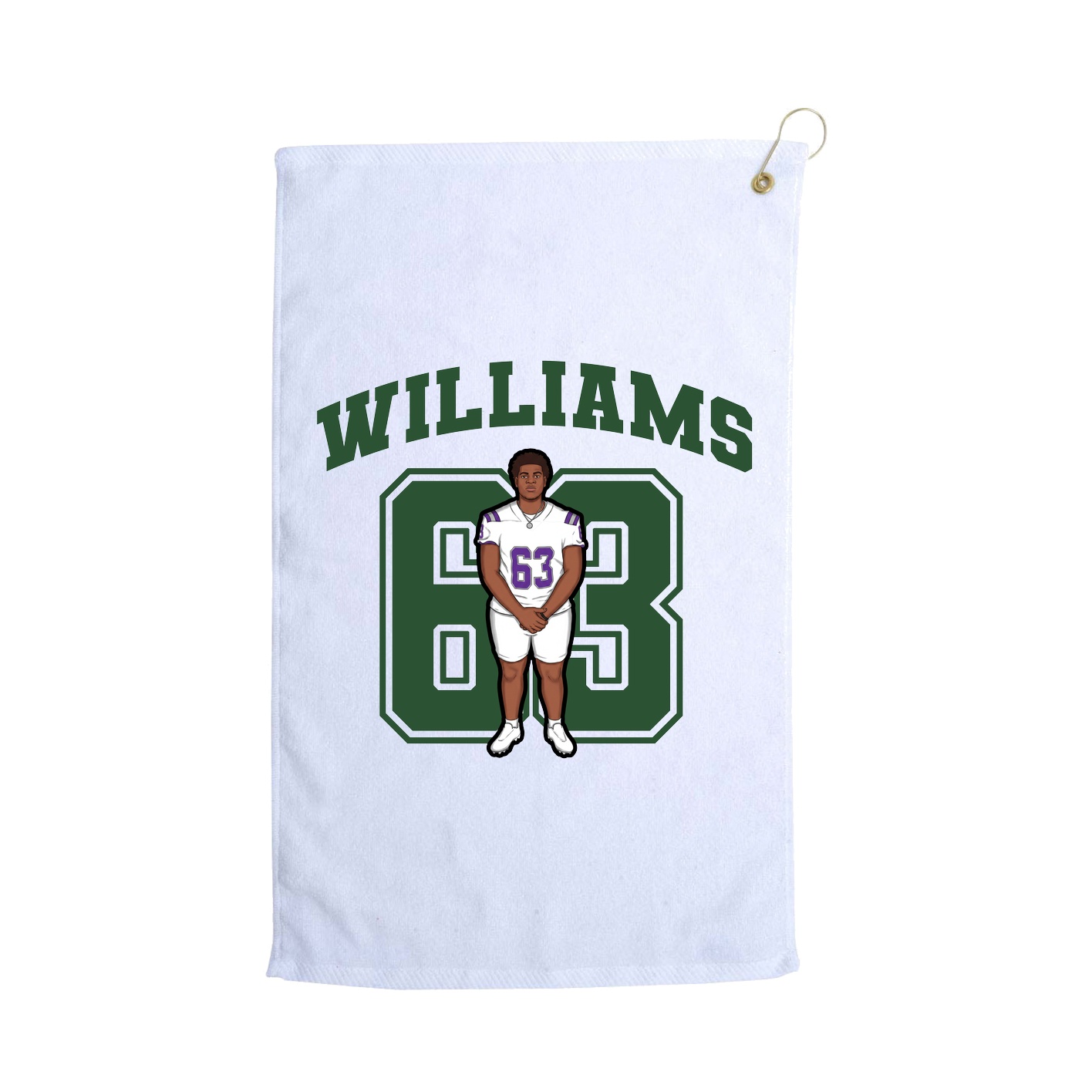 Golf Towel — Number in White