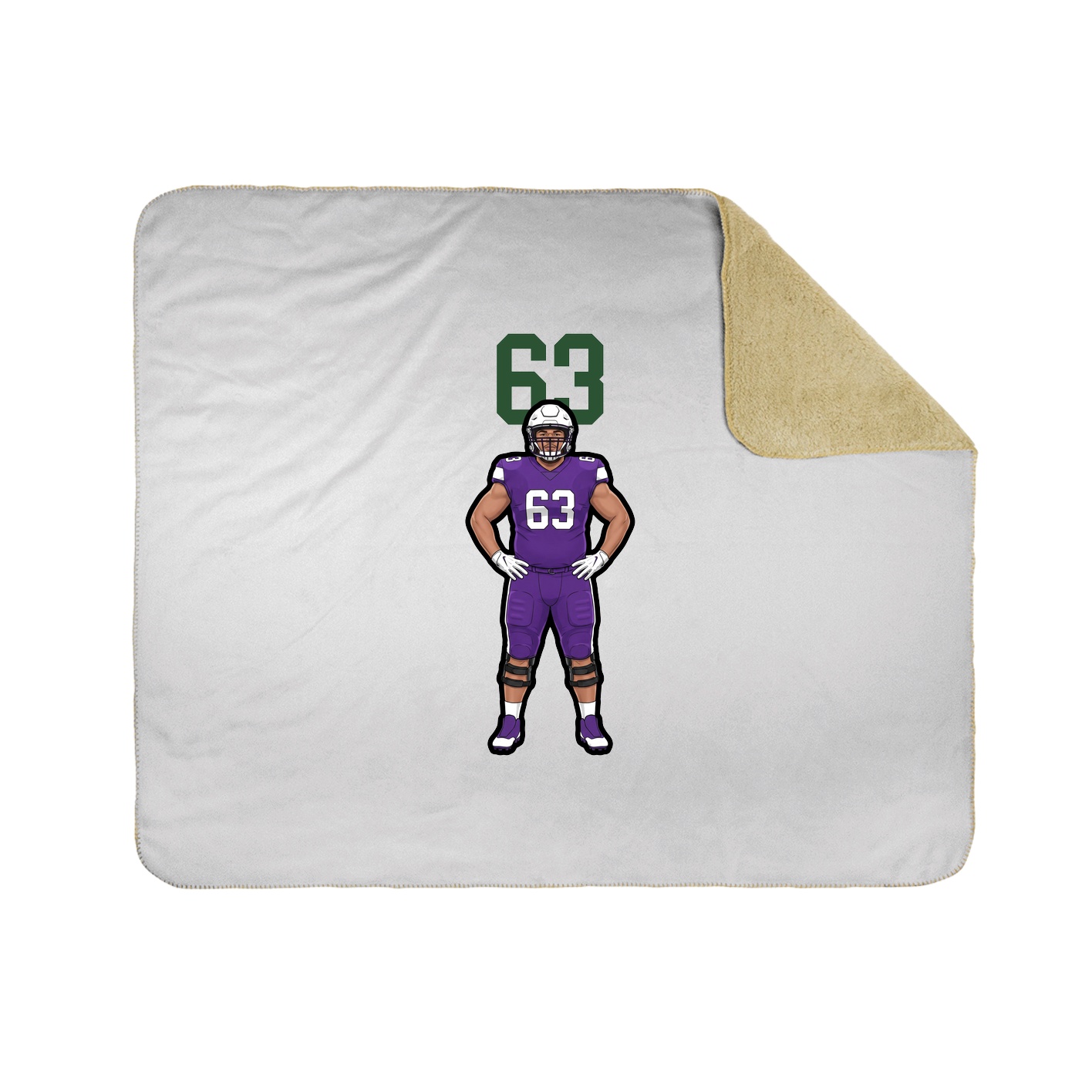 Throw Blanket — Number Top in White