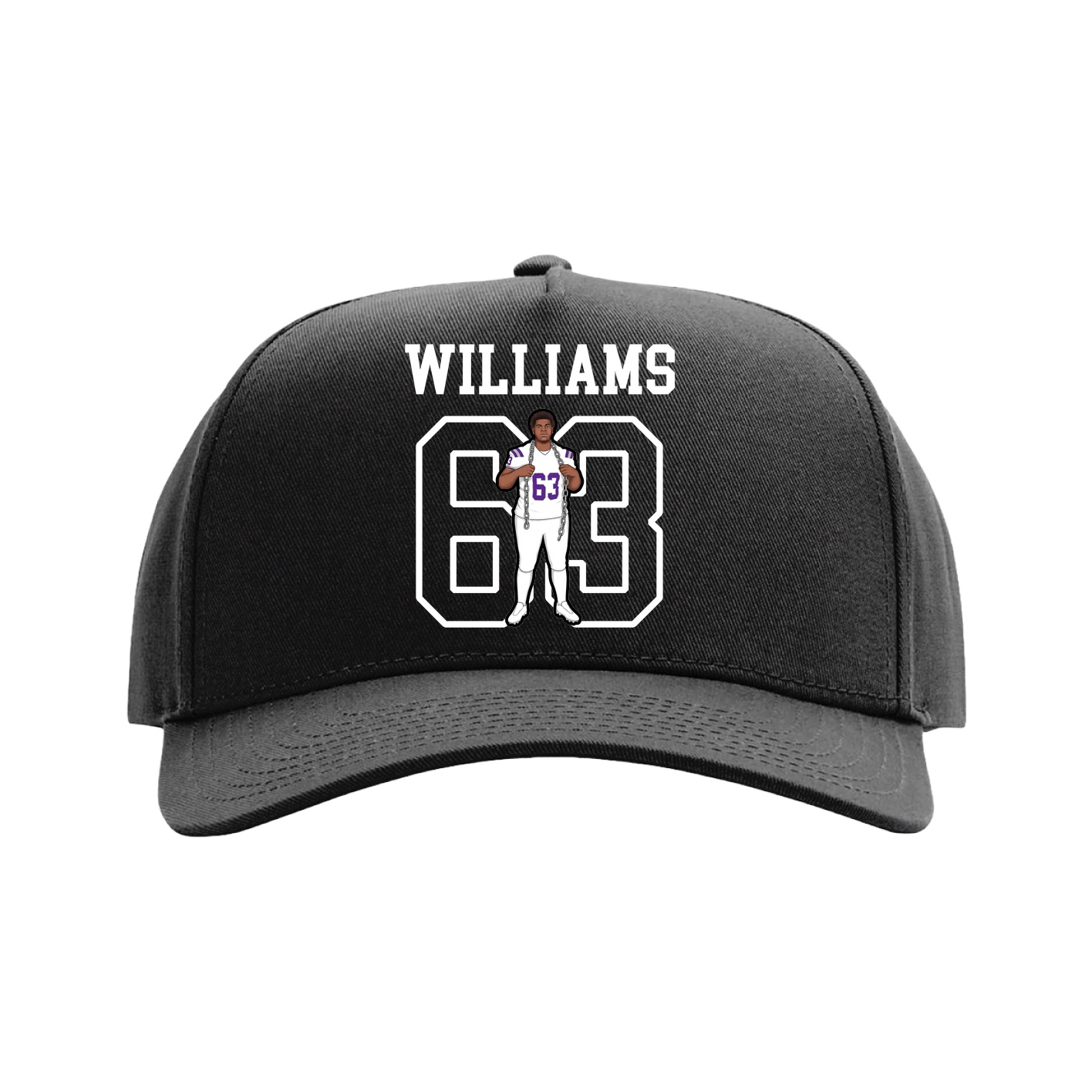 Full Fabric Five-Panel Champ Cap — Shirsey in Black