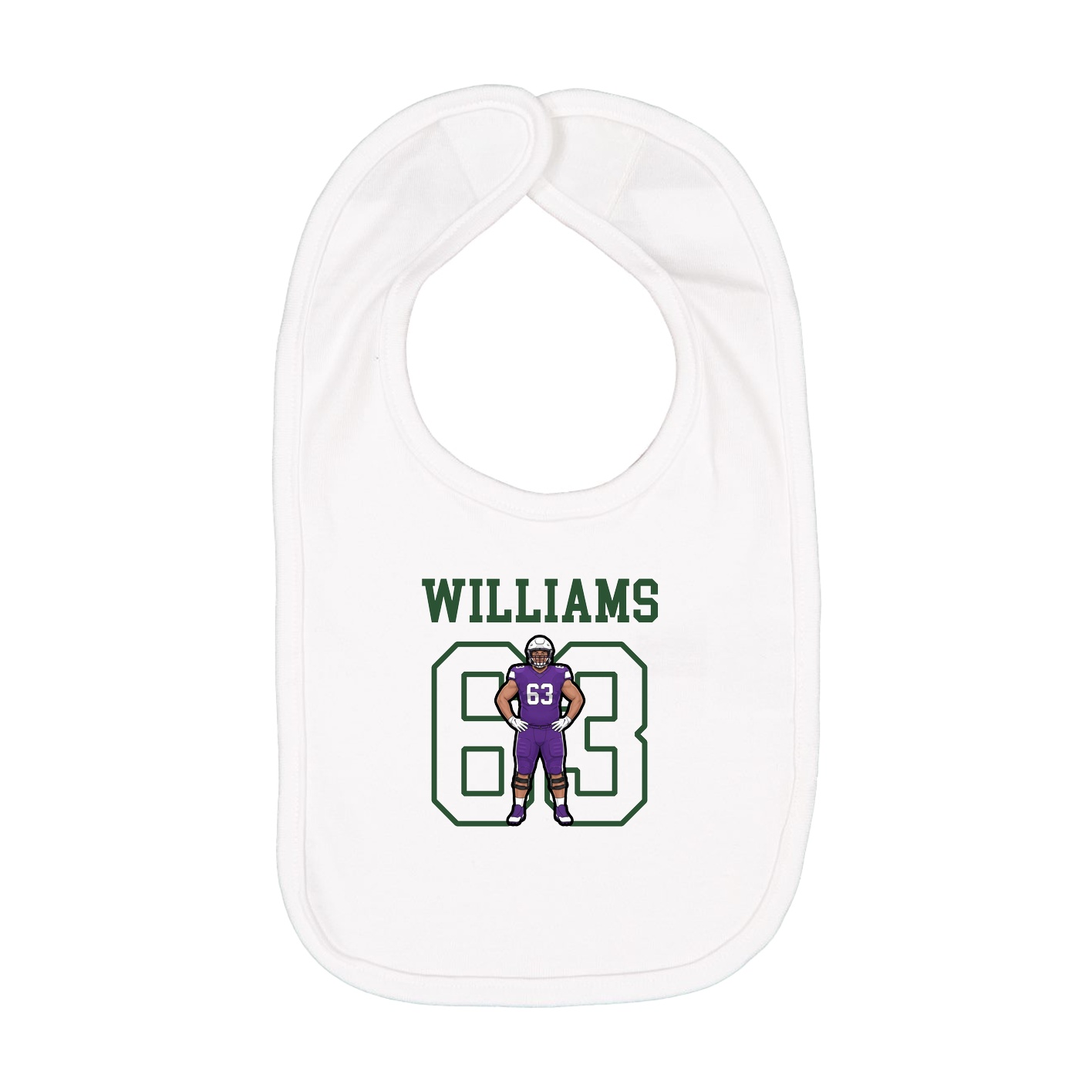 Infant Bib — Shirsey in White