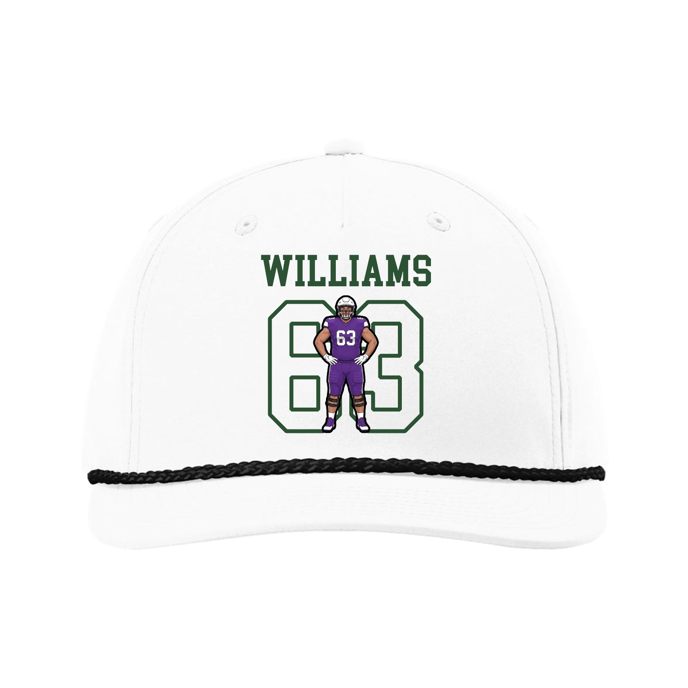 Five-Panel Classic Rope Cap — Shirsey in White