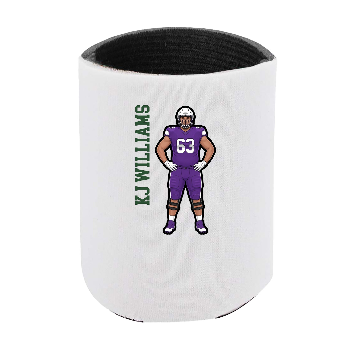 Can Holder — Name Vertical in White