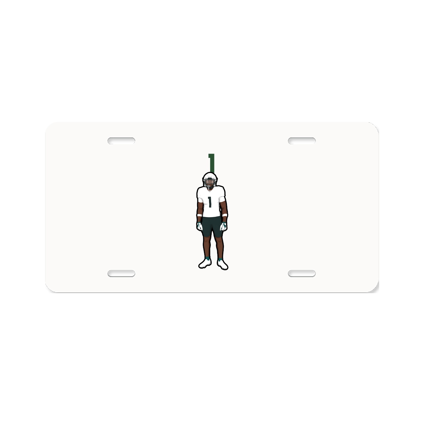 License Plate — Number Top in Classic