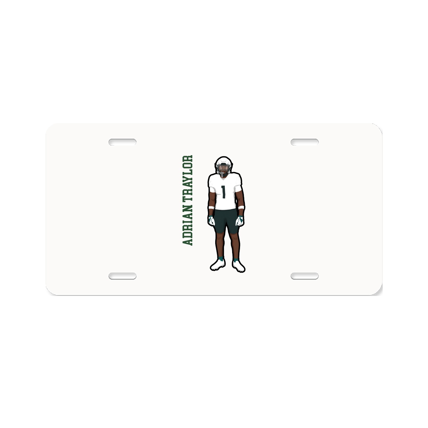 License Plate — Name Vertical in Classic