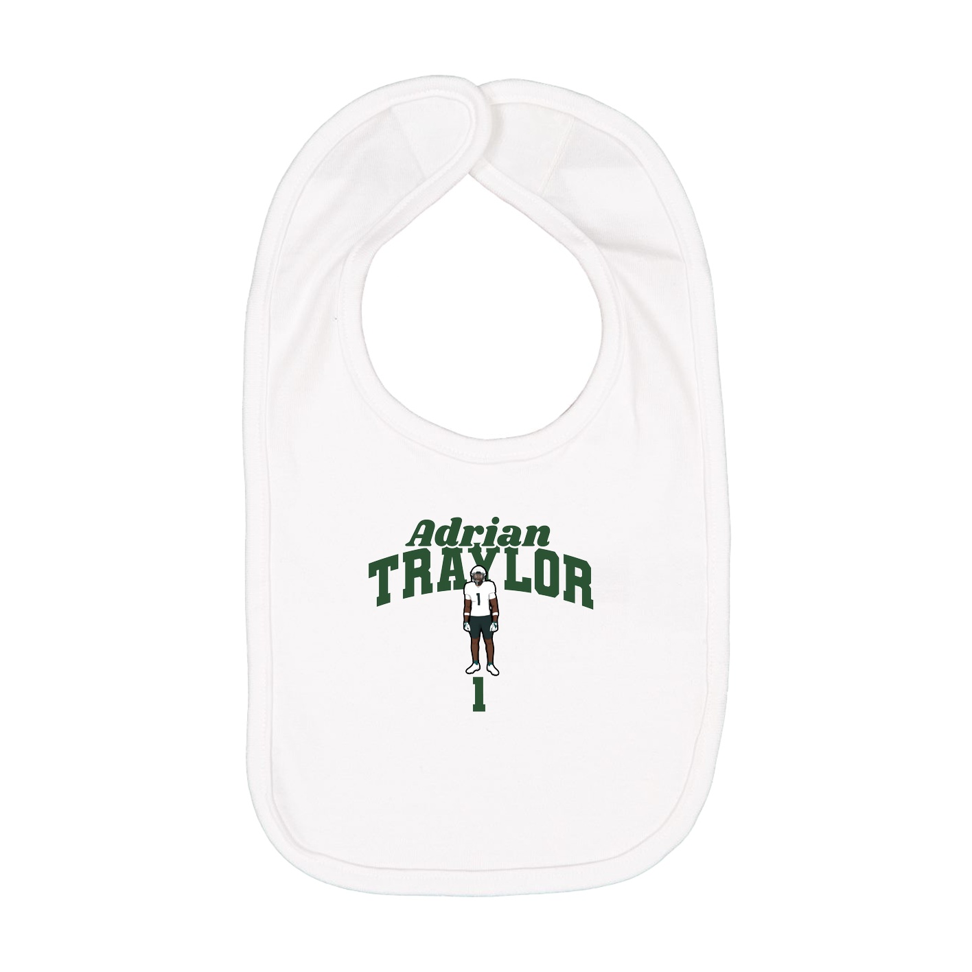 Infant Bib — Signature Arch in White