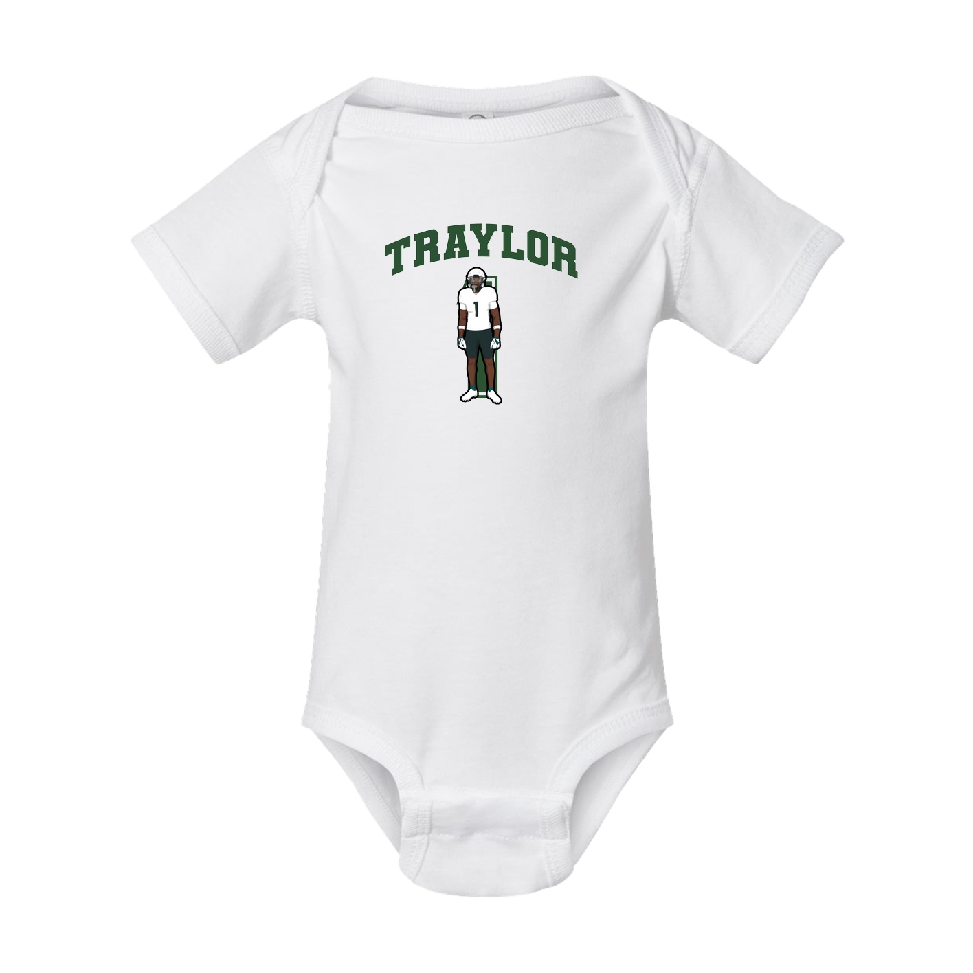 Baby Onesie — Number in White