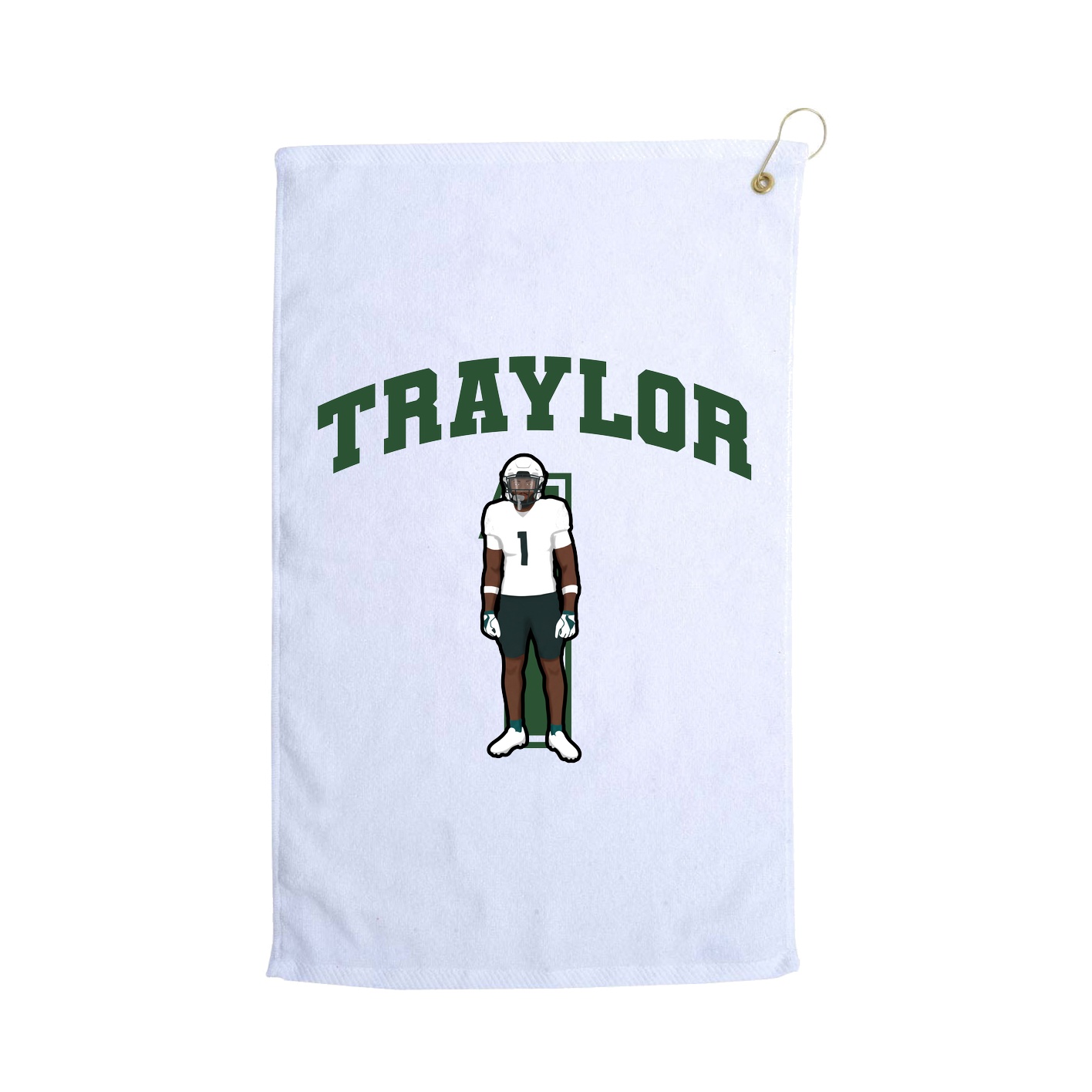 Golf Towel — Number in White