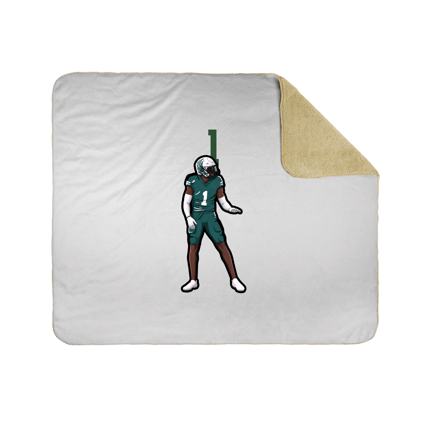 Throw Blanket — Number Top in White