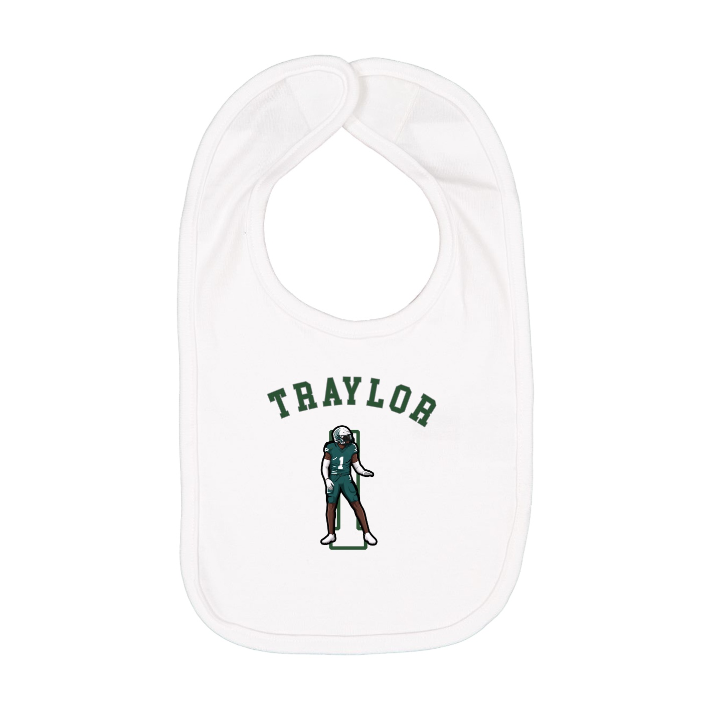 Infant Bib — Shirsey Arch in White
