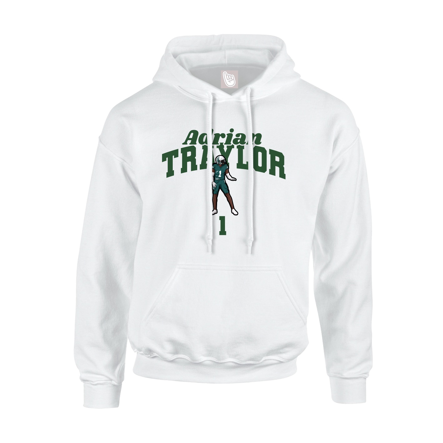 Hoodie — Signature Arch in White