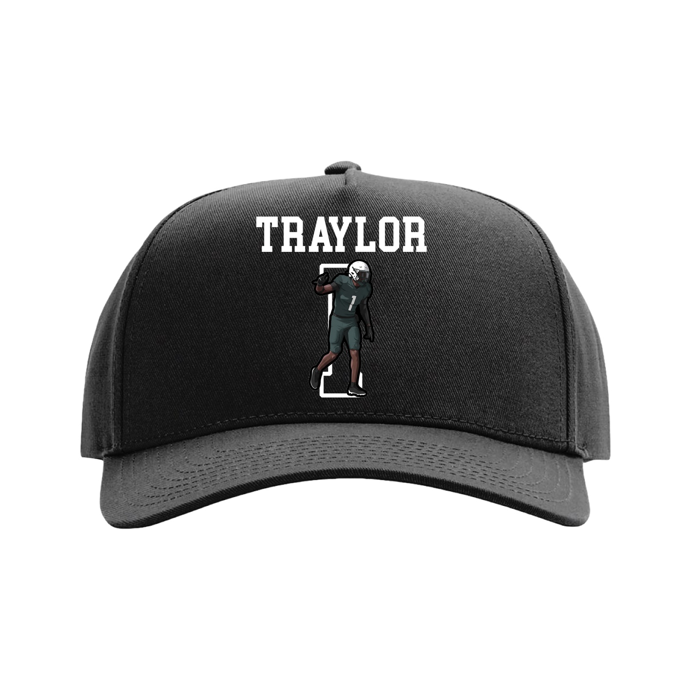 Full Fabric Five-Panel Champ Cap — Shirsey in Black