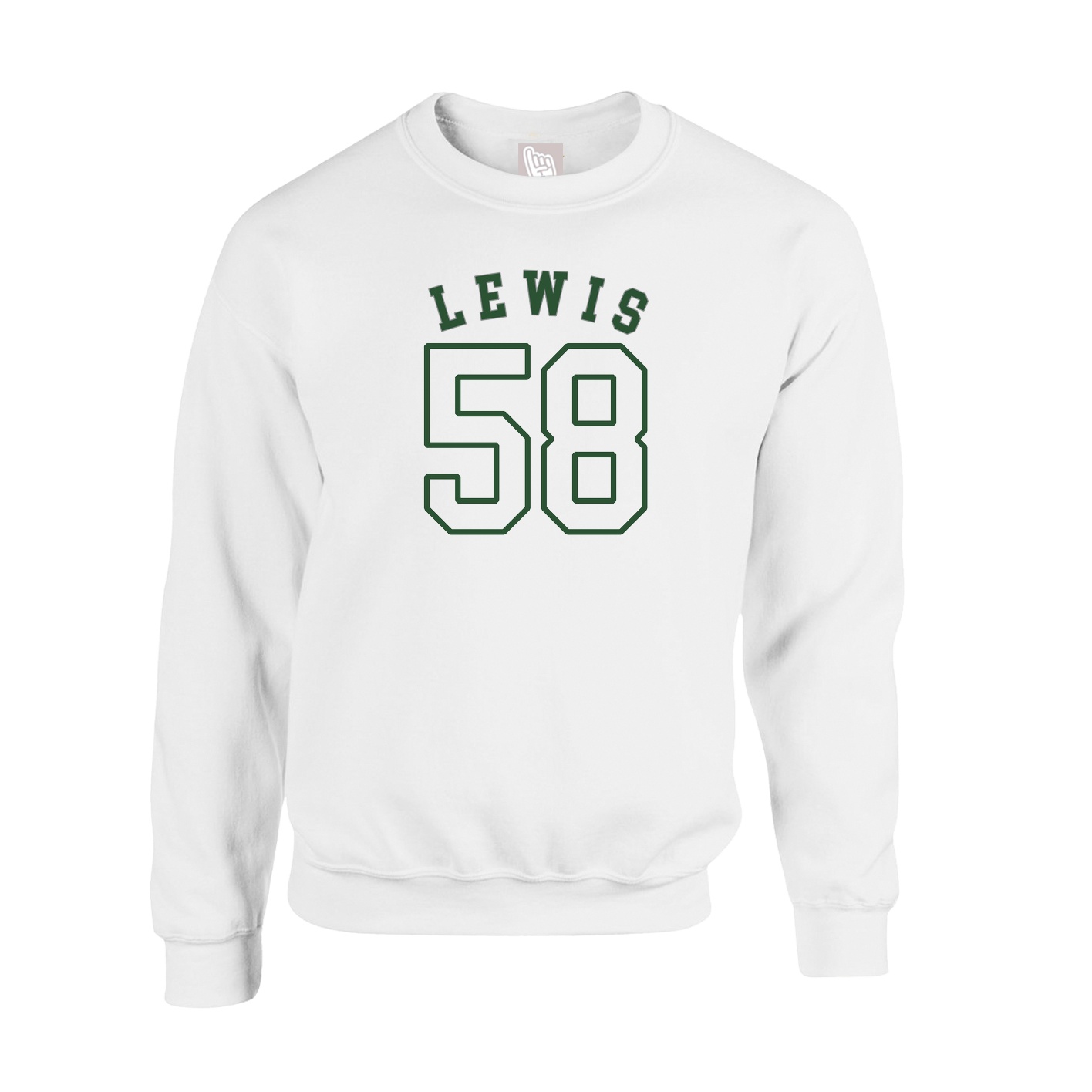 Fleece Crew — Shirsey Arch in White