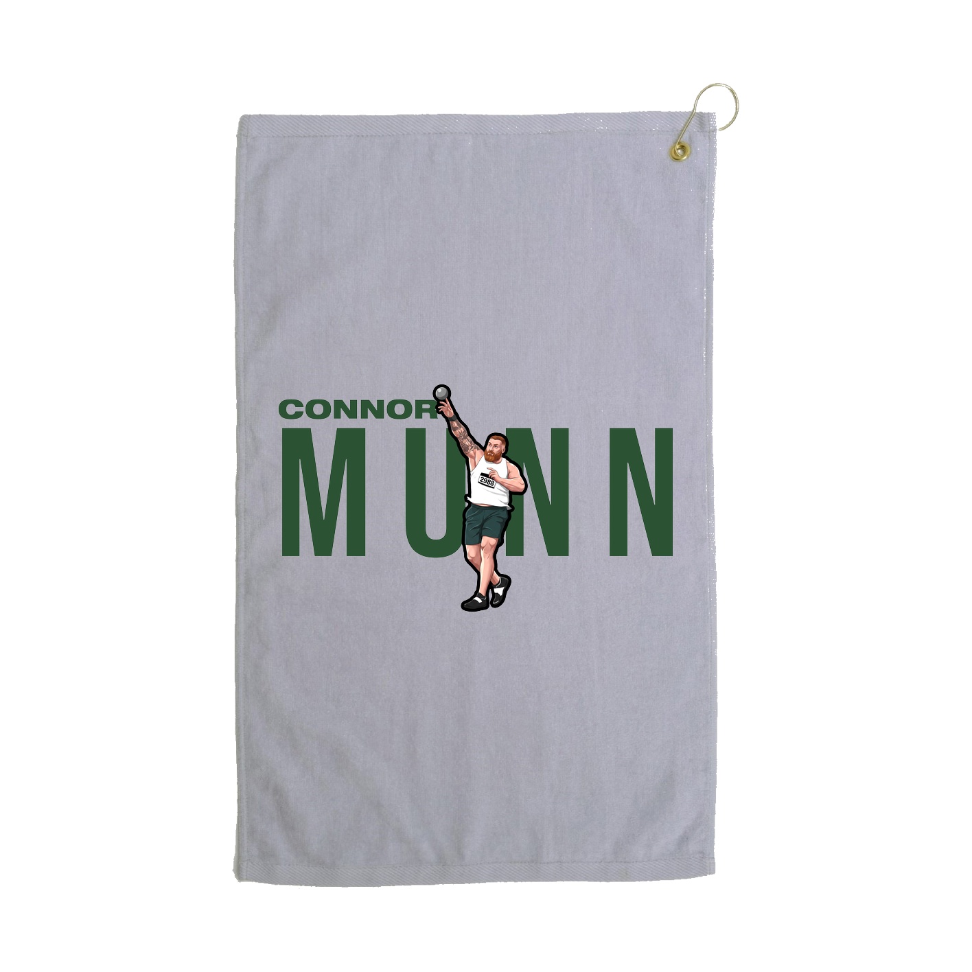 Golf Towel — Player Name in Grey