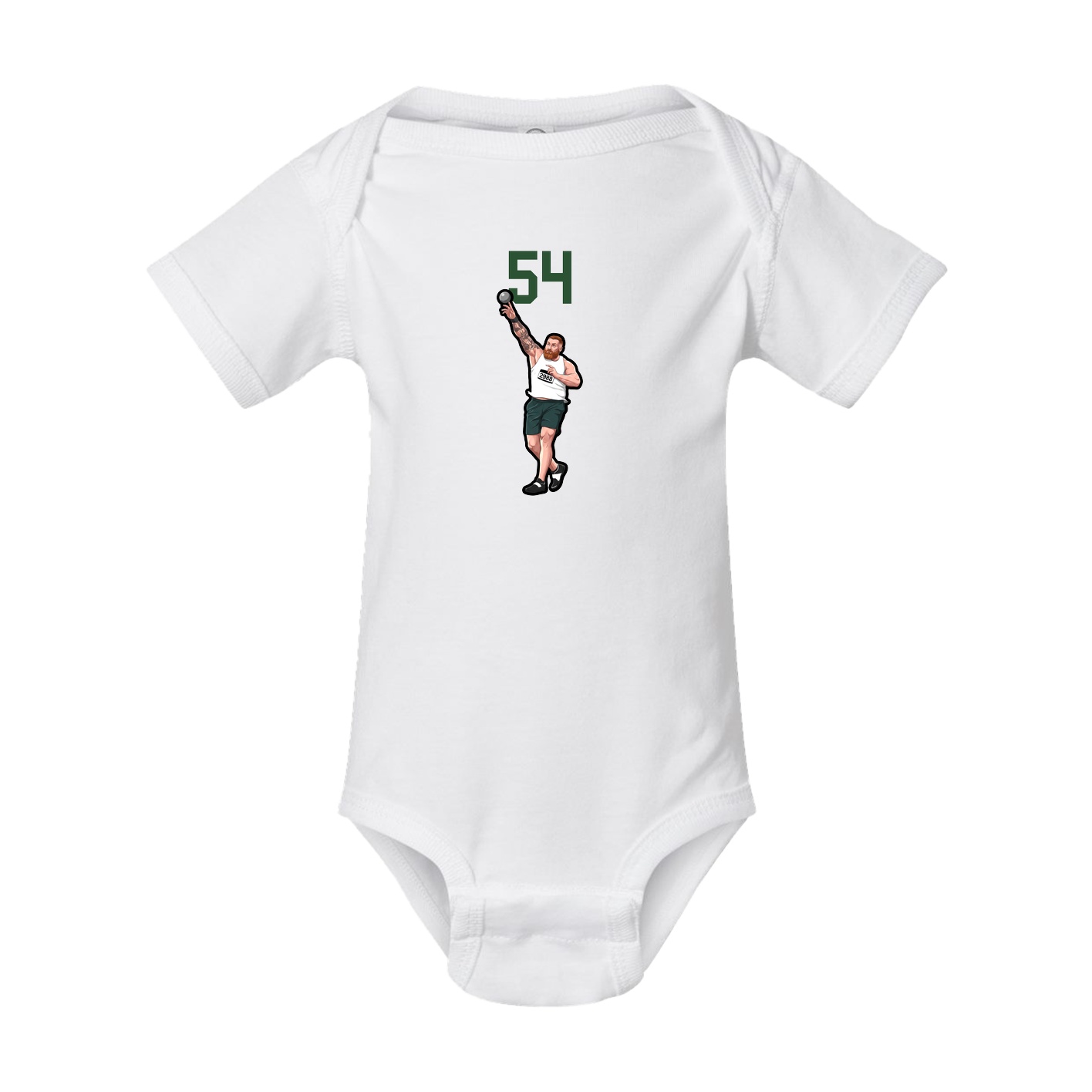 Baby Onesie — Number Top in White