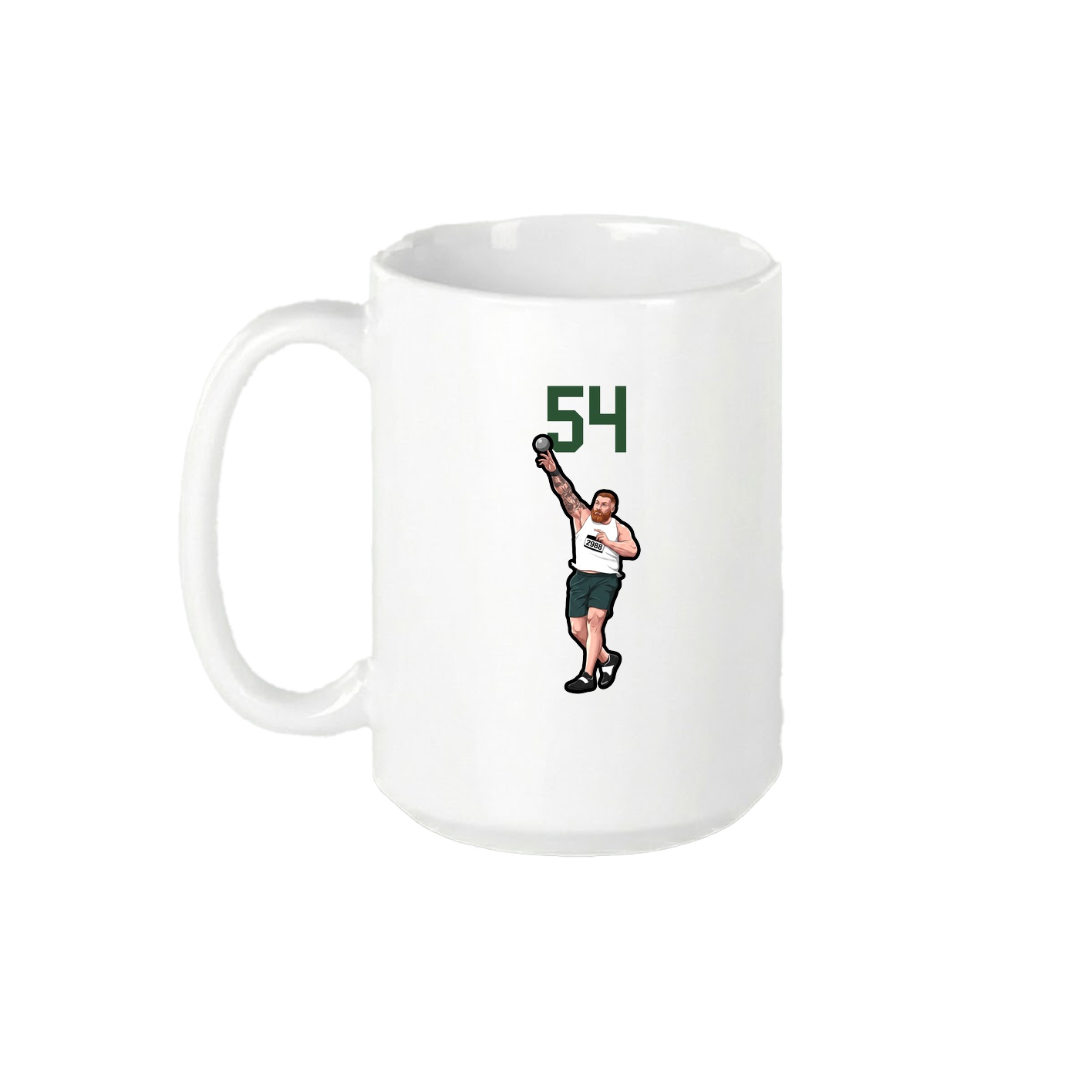 15oz Coffee Mug — Number Top in White
