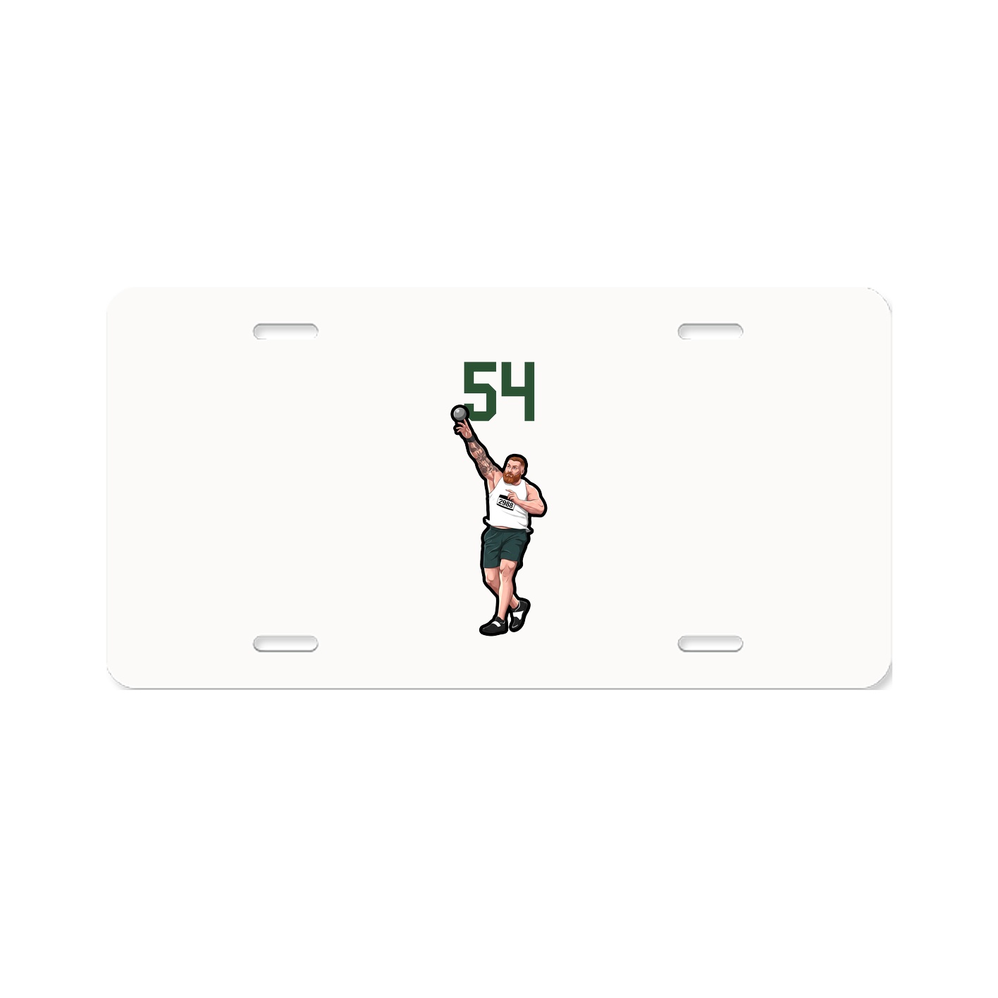 License Plate — Number Top in Classic