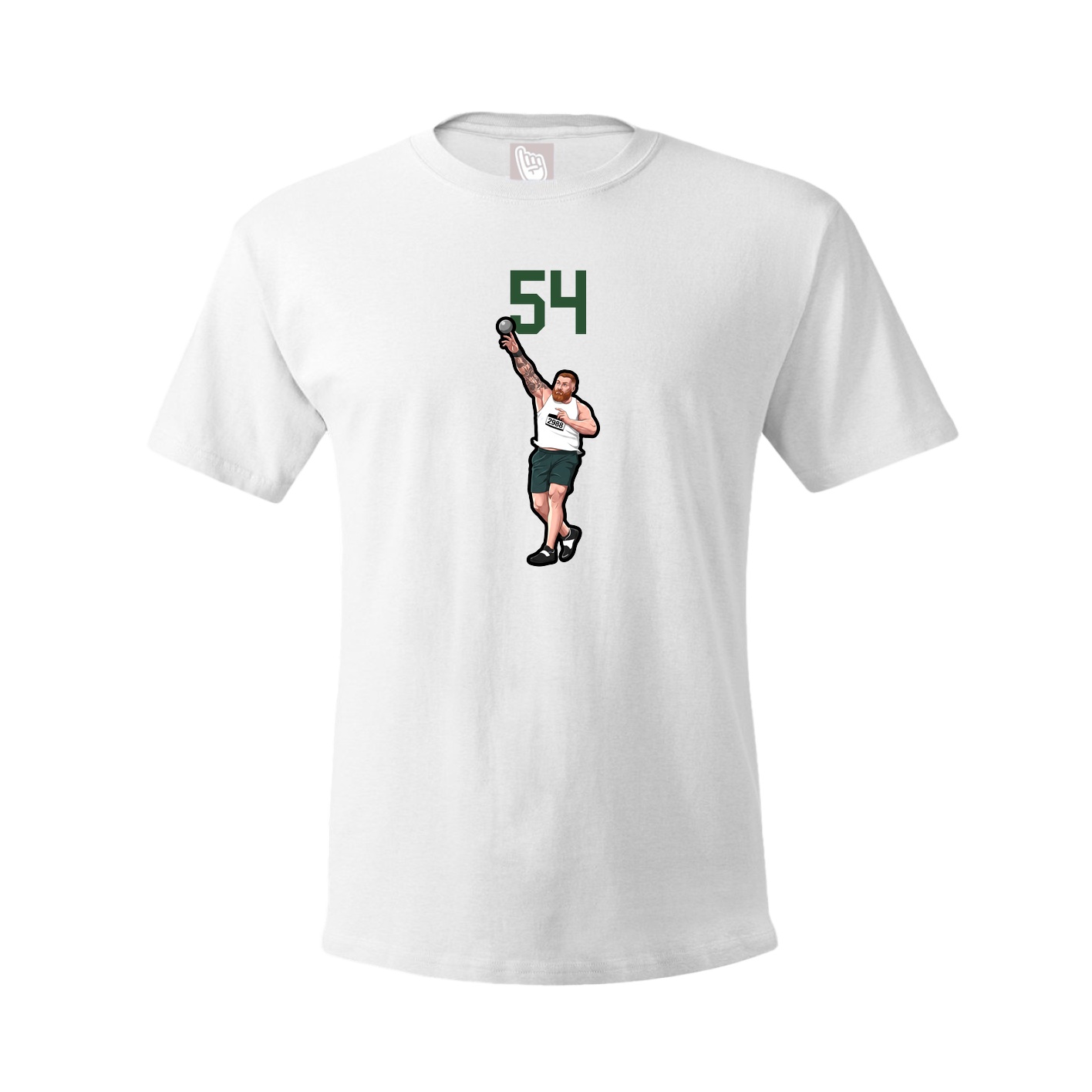 Youth Tee — Number Top in White