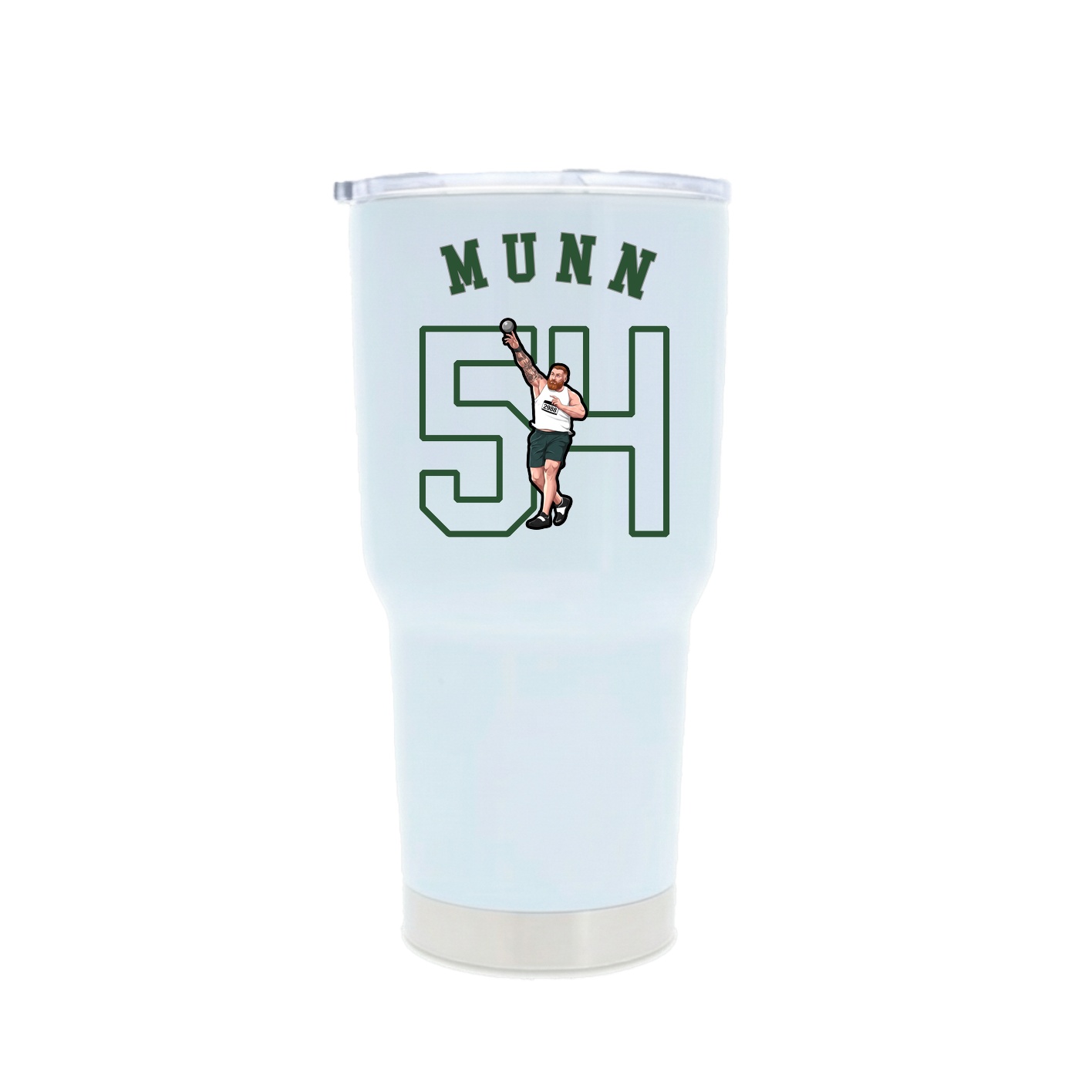 30oz Stainless Steel Tumbler — Shirsey Arch in White