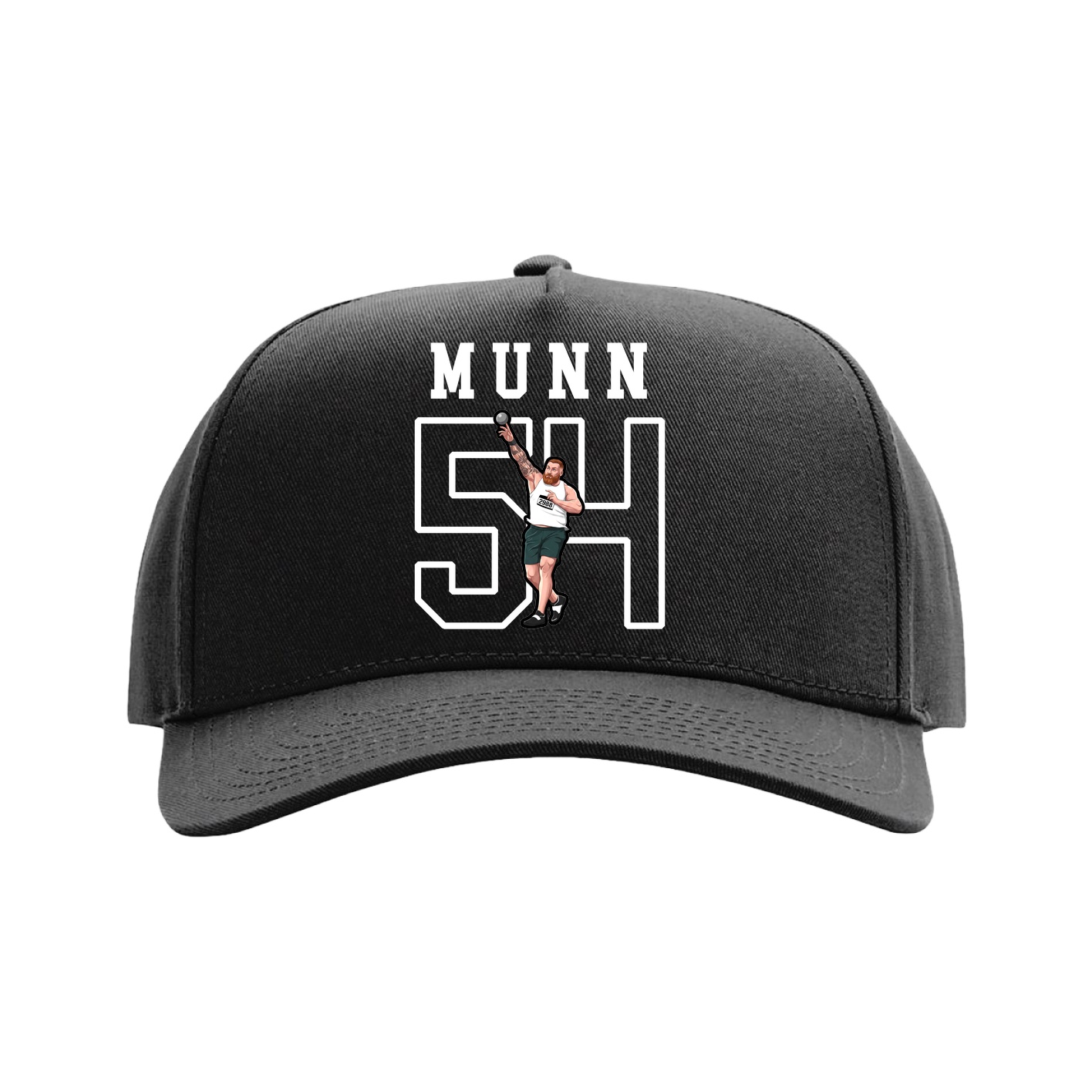 Full Fabric Five-Panel Champ Cap — Shirsey in Black