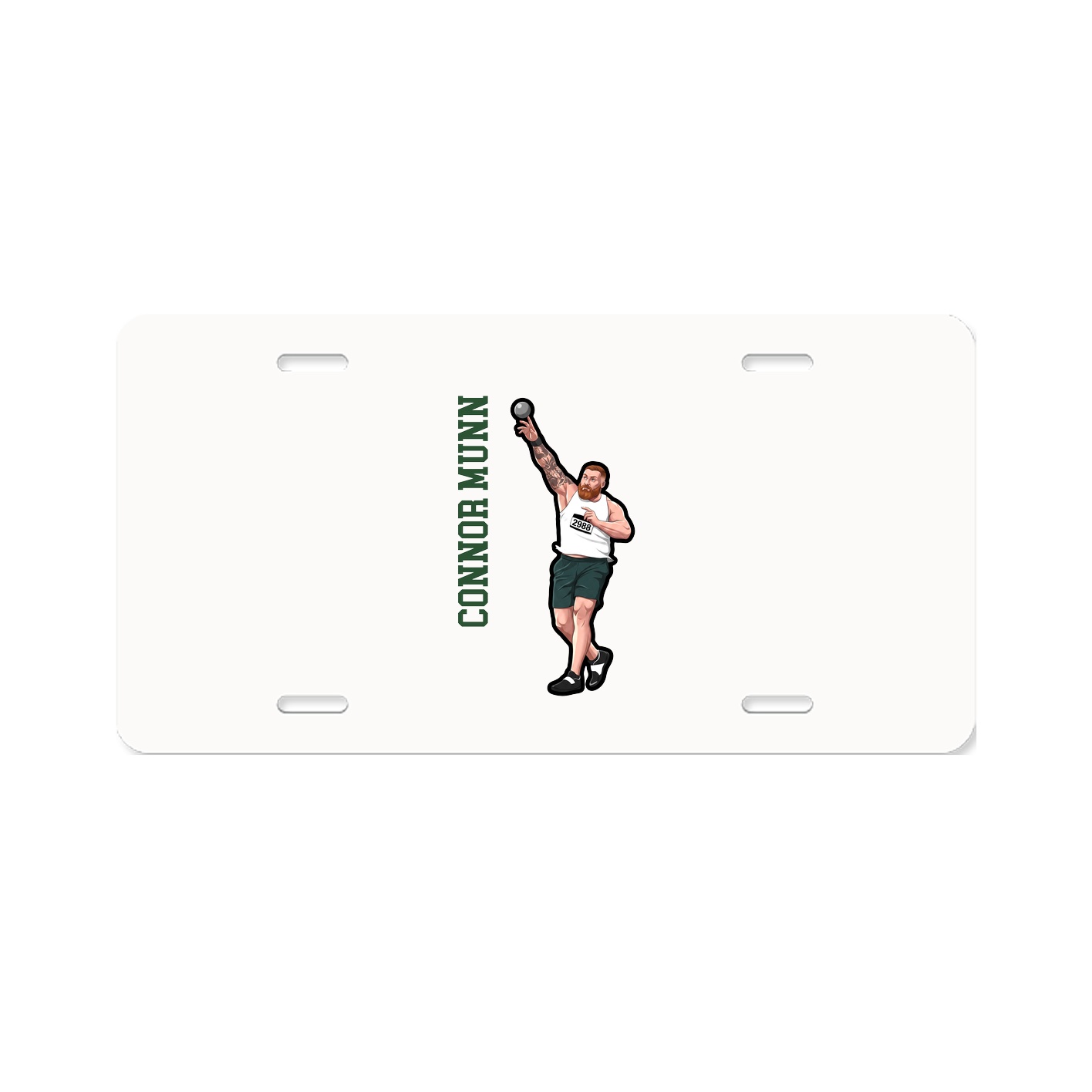 License Plate — Name Vertical in Classic