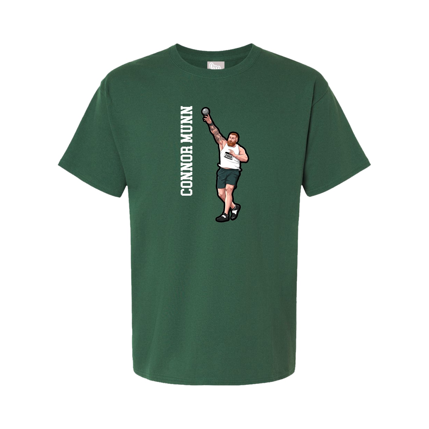 Tee — Name Vertical in Green