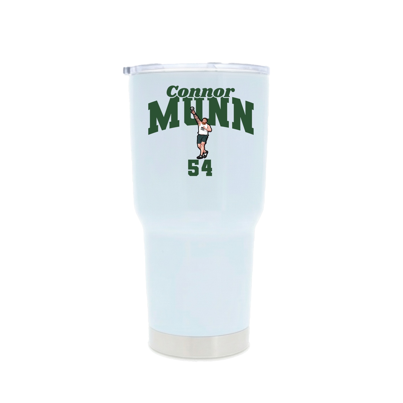 30oz Stainless Steel Tumbler — Signature Arch in White