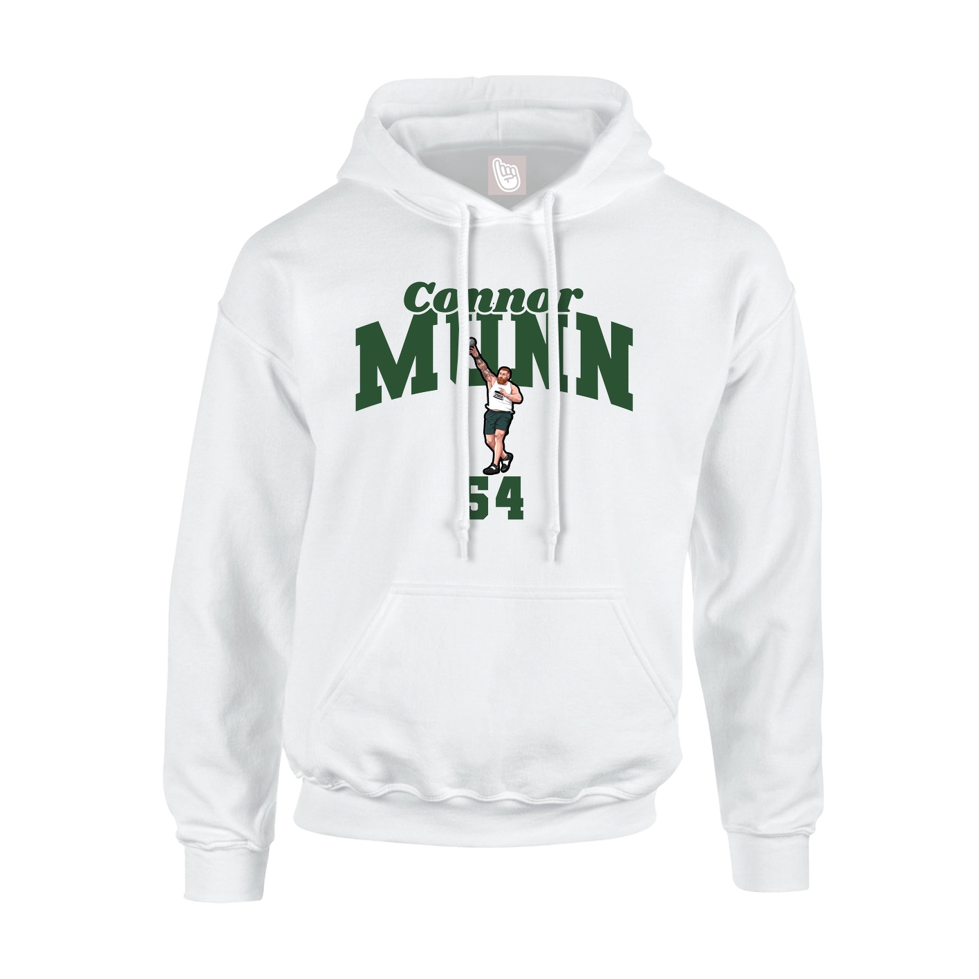 Youth Hoodie — Signature Arch in White