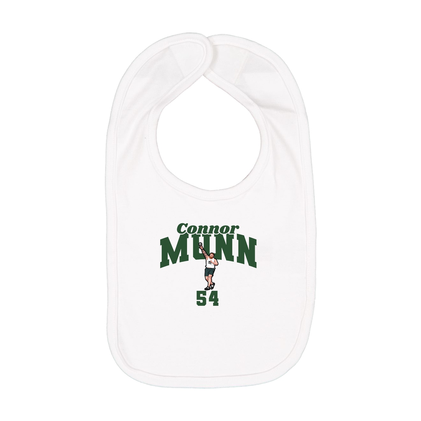 Infant Bib — Signature Arch in White