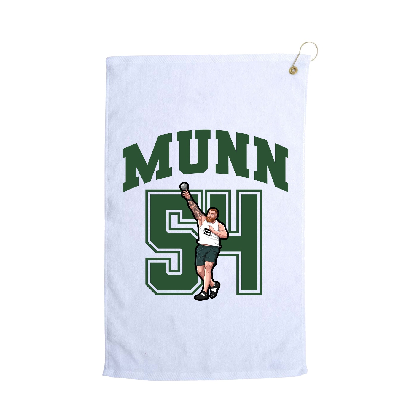 Golf Towel — Number in White