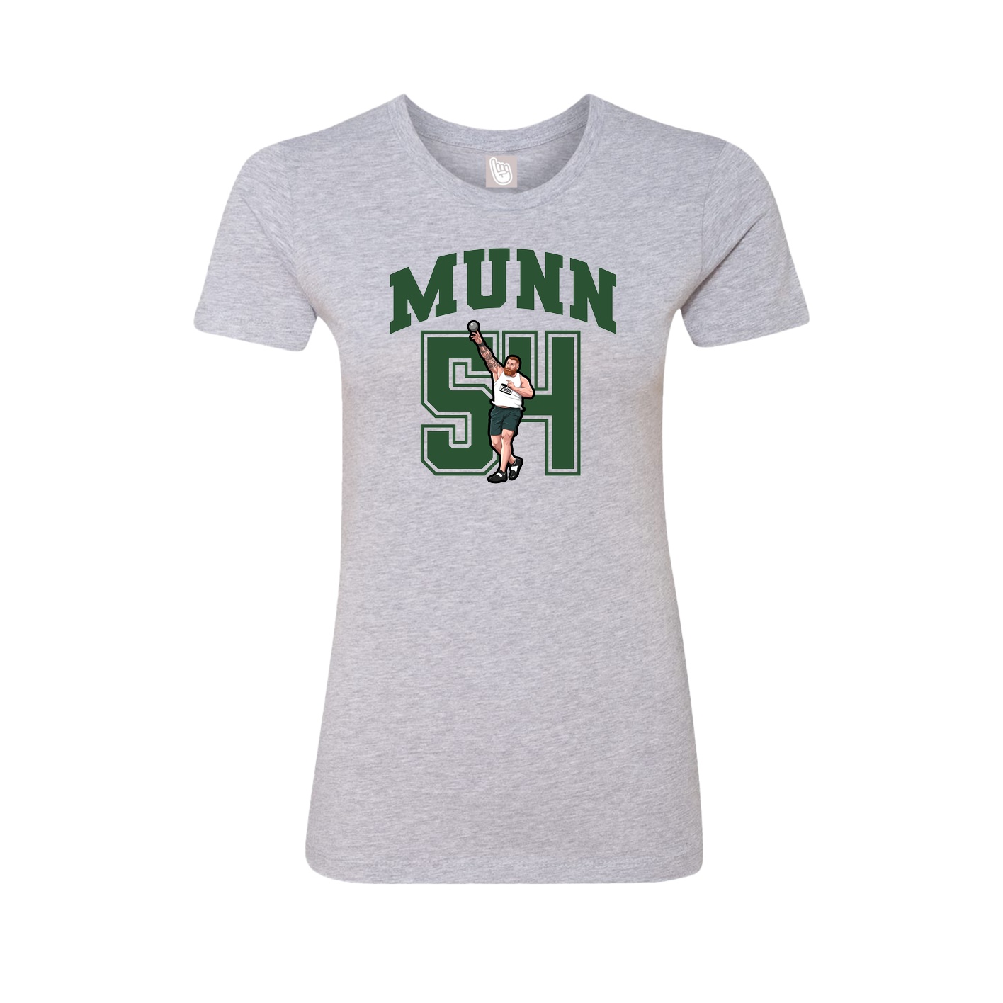 Fitted Women's Tee — Number in Grey