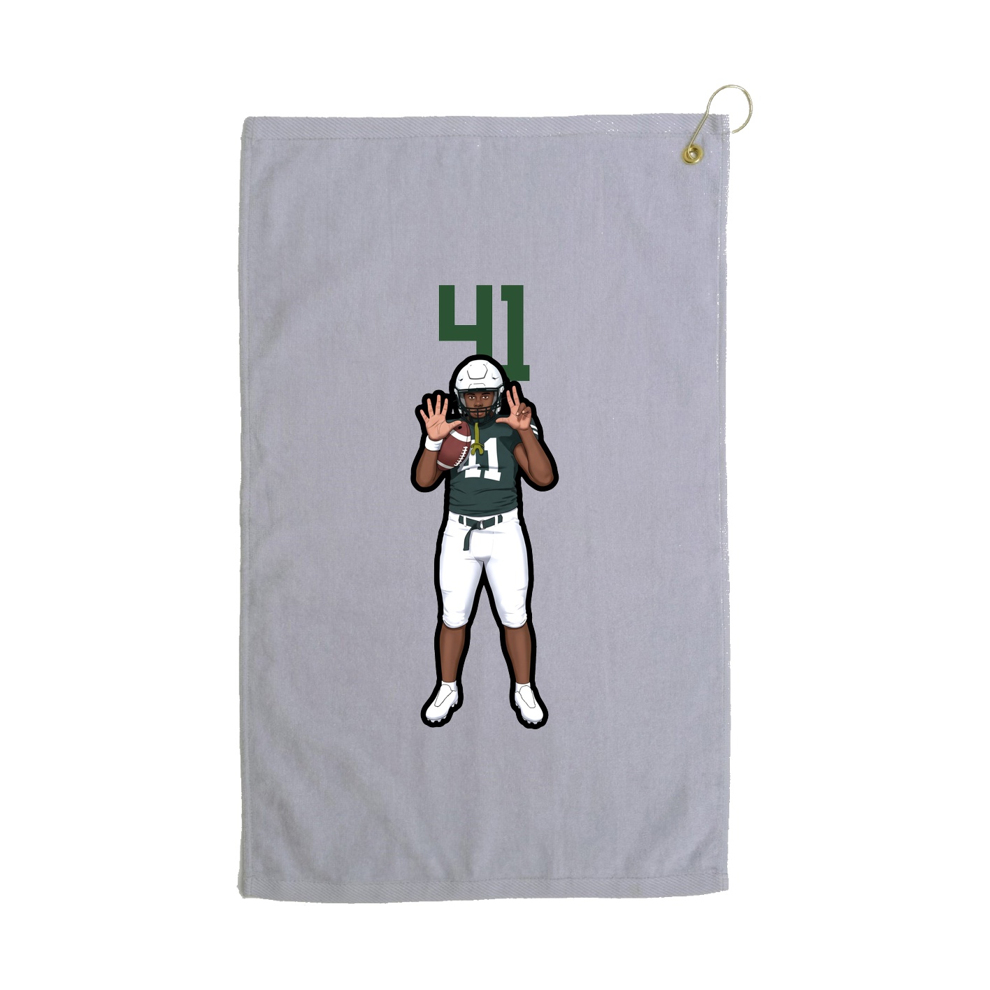 Golf Towel — Number Top in Grey