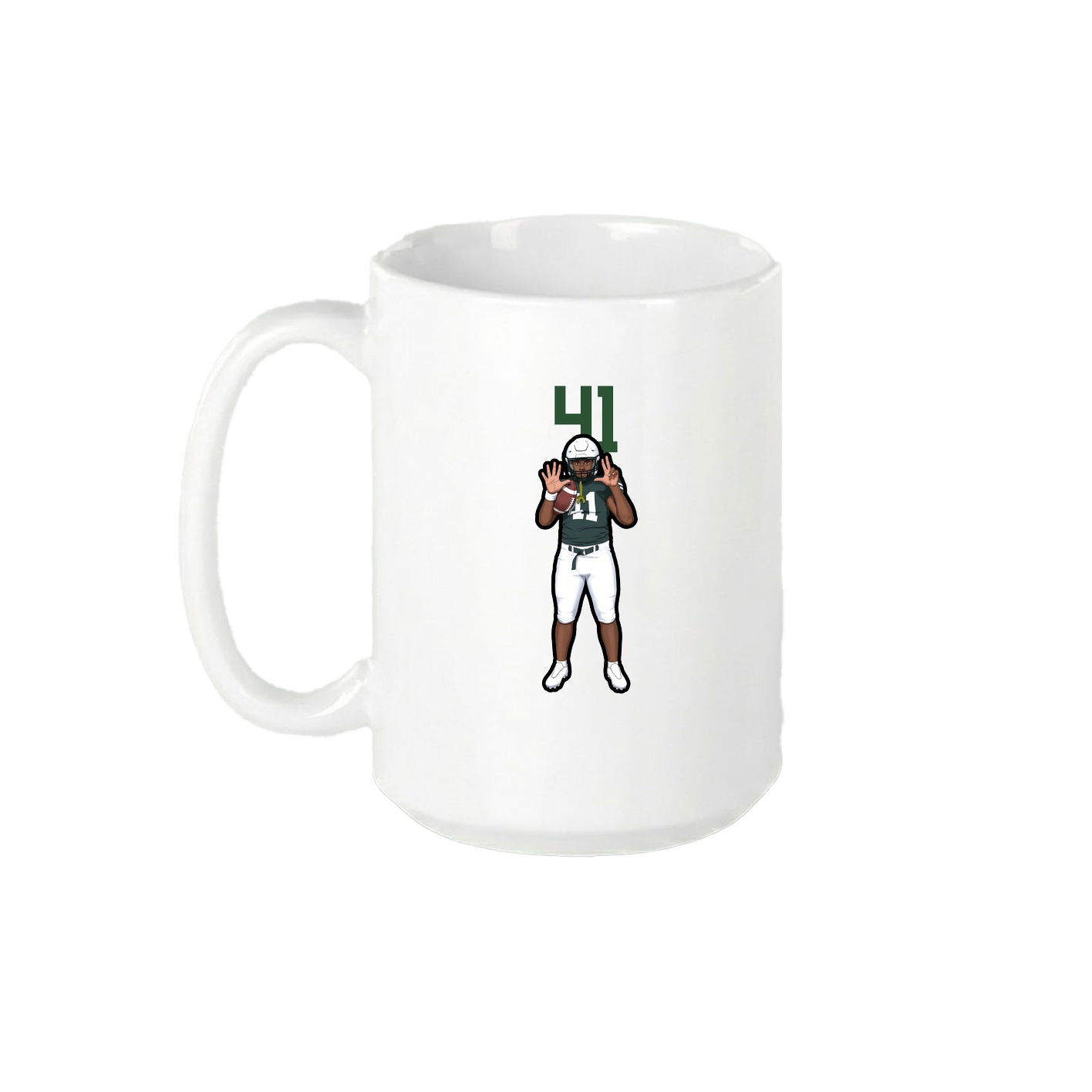 15oz Coffee Mug — Number Top in White