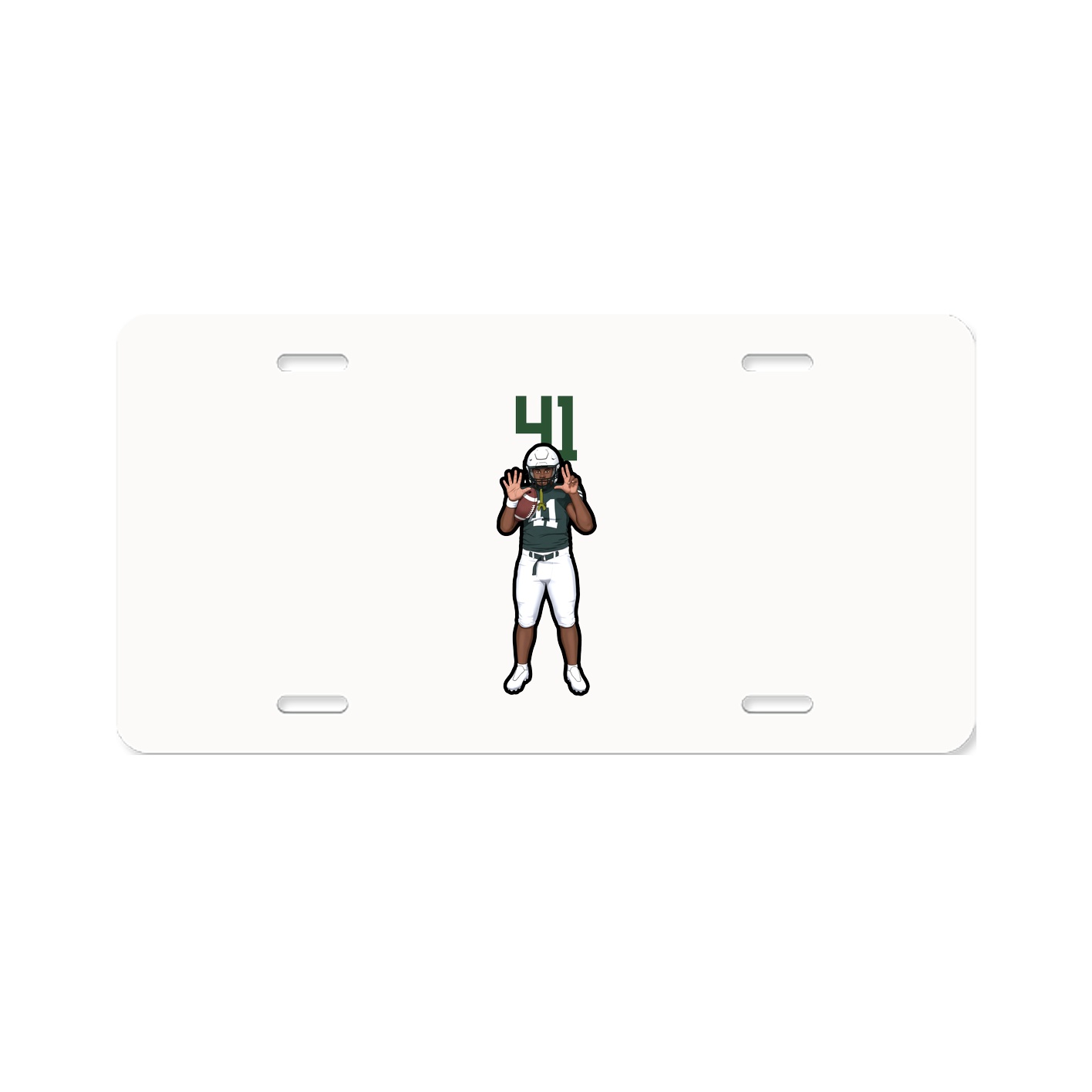 License Plate — Number Top in Classic