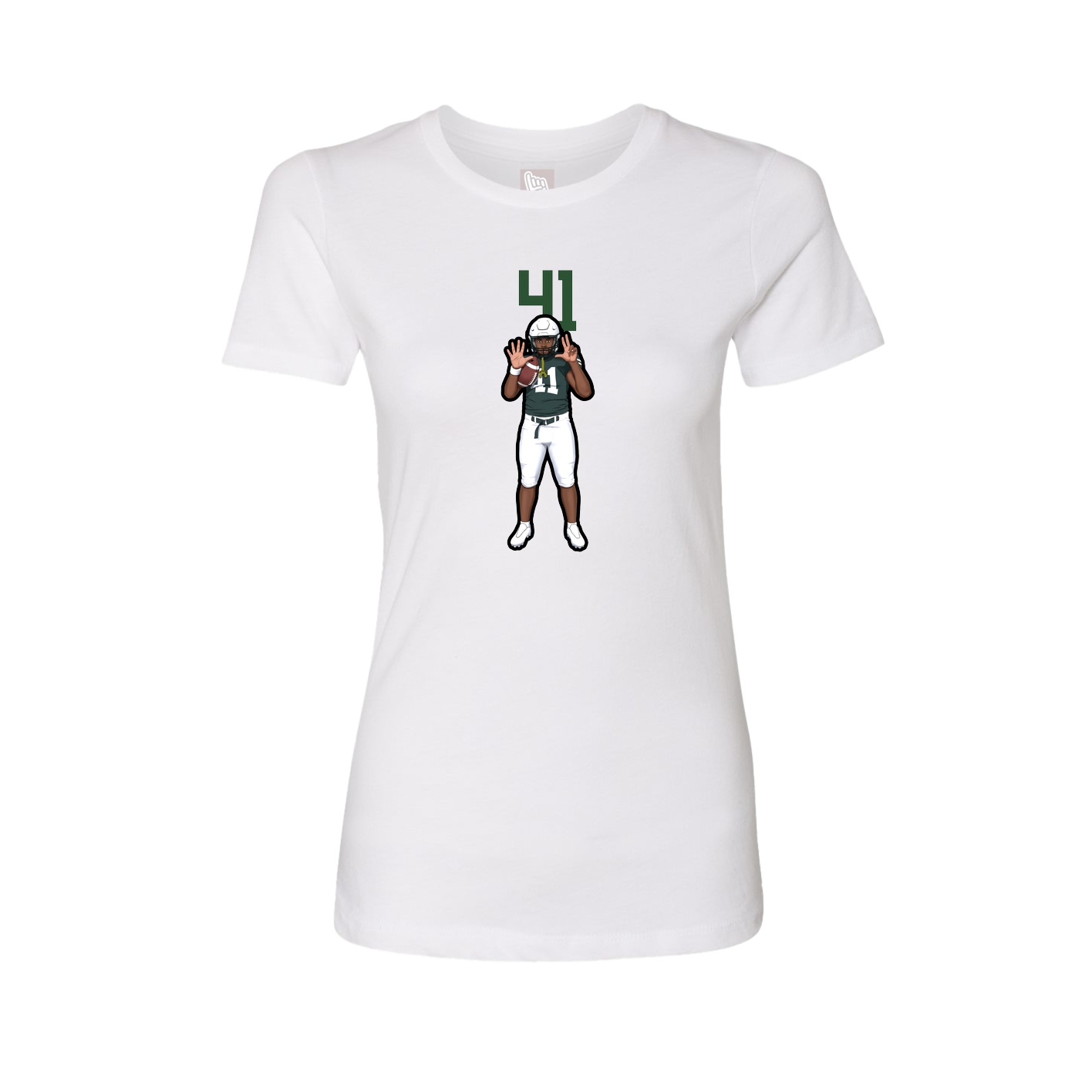 Fitted Women's Tee — Number Top in White