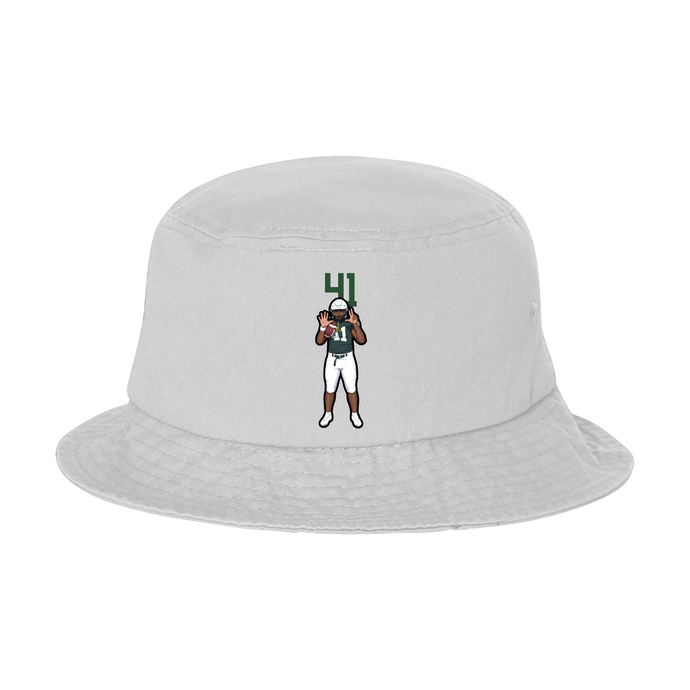 Bucket Cap — Number Top in White