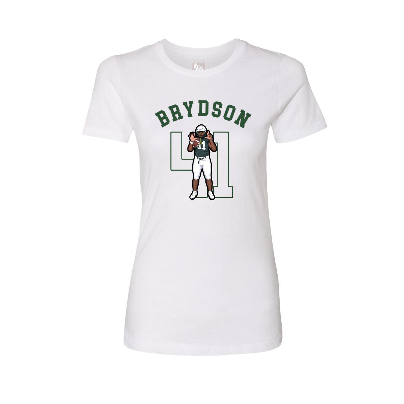Fitted Women's Tee — Shirsey Arch in White