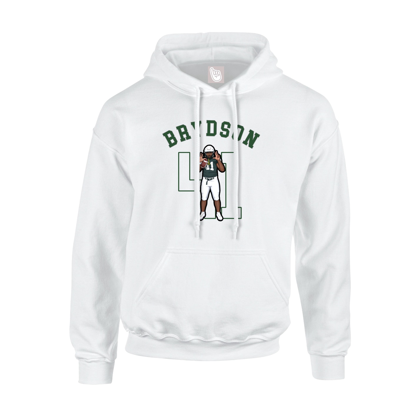 Youth Hoodie — Shirsey Arch in White