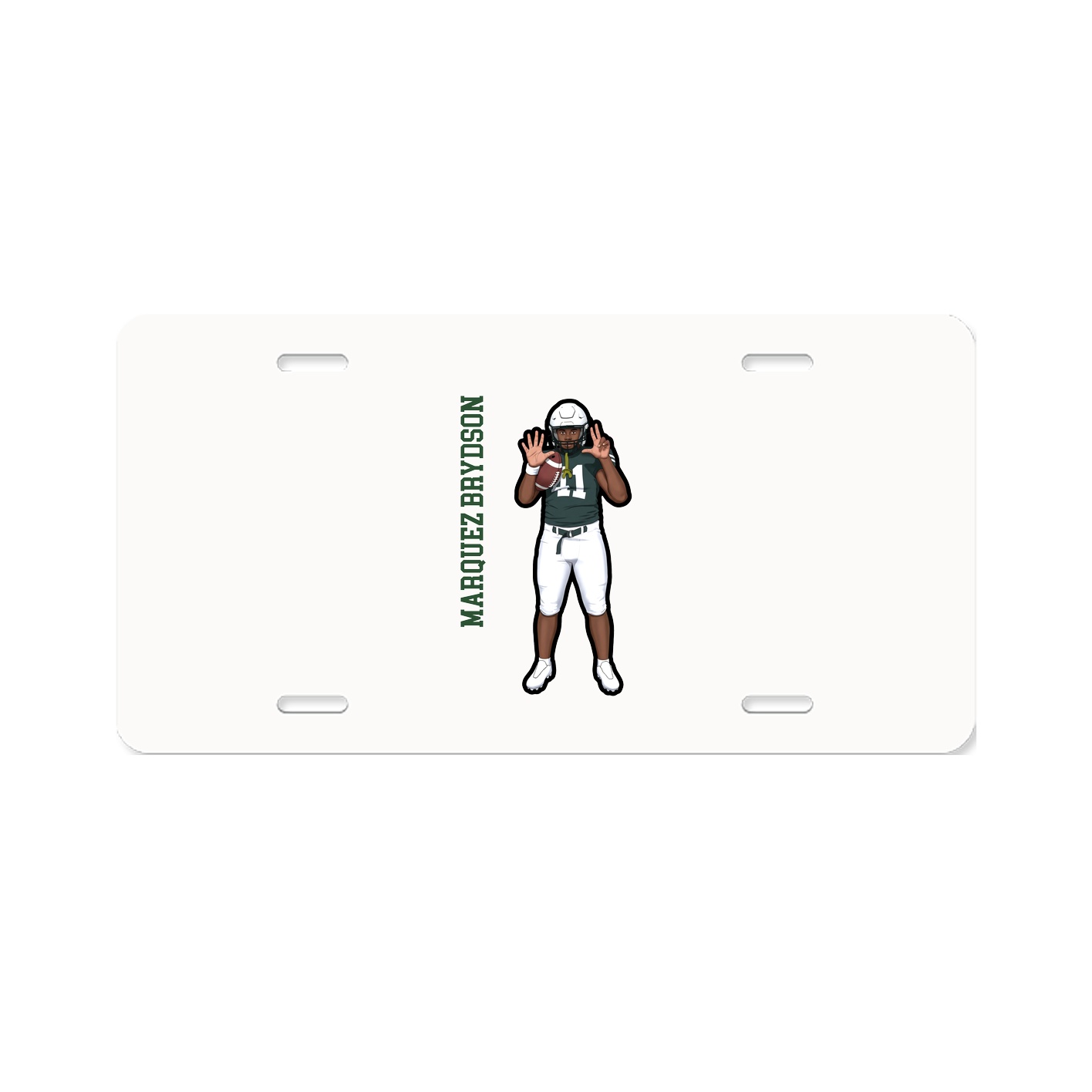 License Plate — Name Vertical in Classic