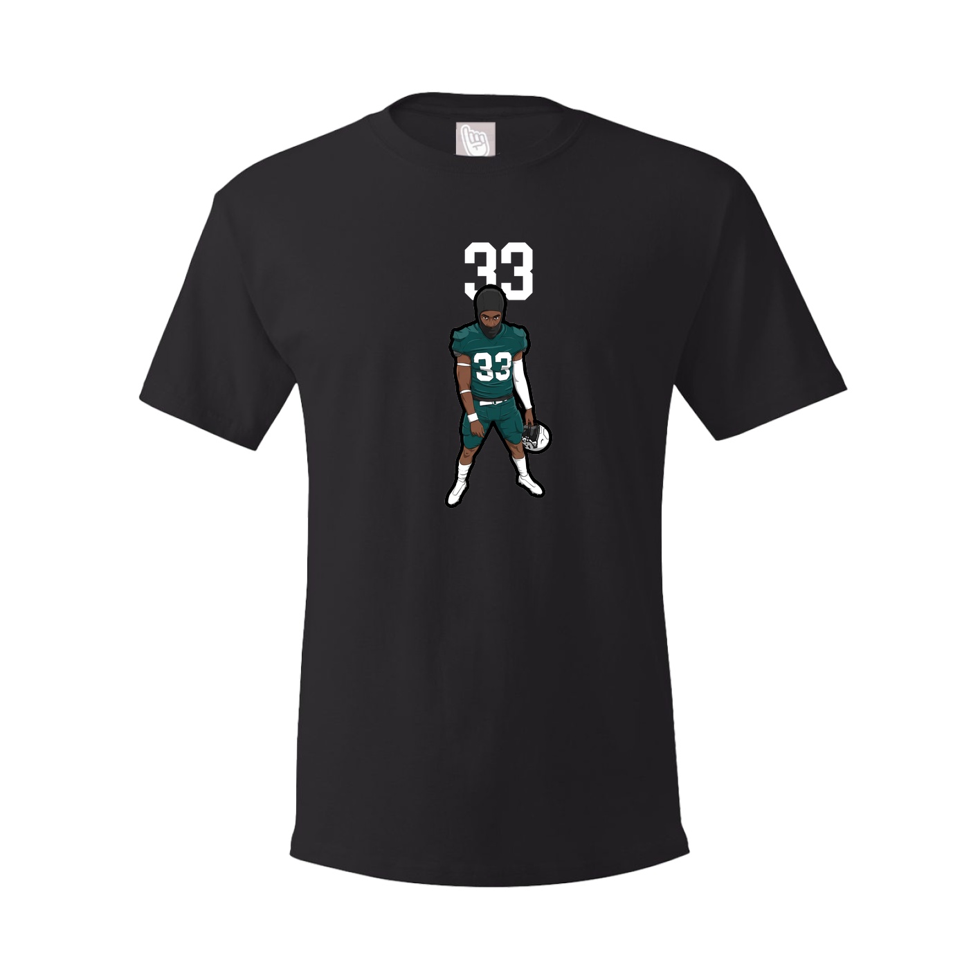 Youth Tee — Number Top in Black