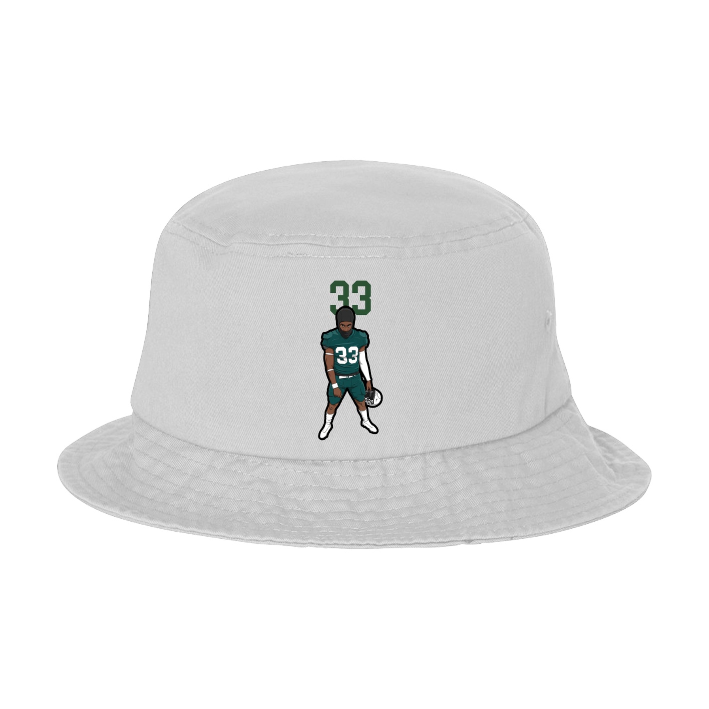 Bucket Cap — Number Top in White