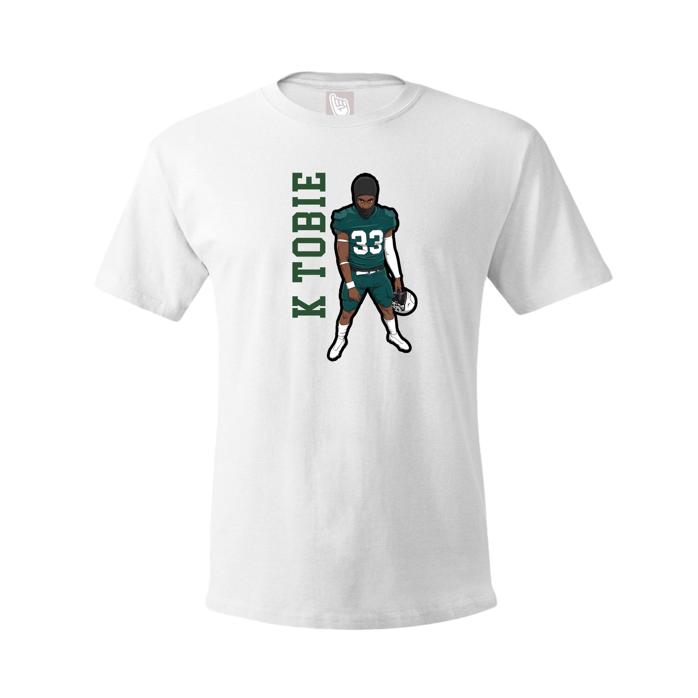 Tee — Name Vertical in White