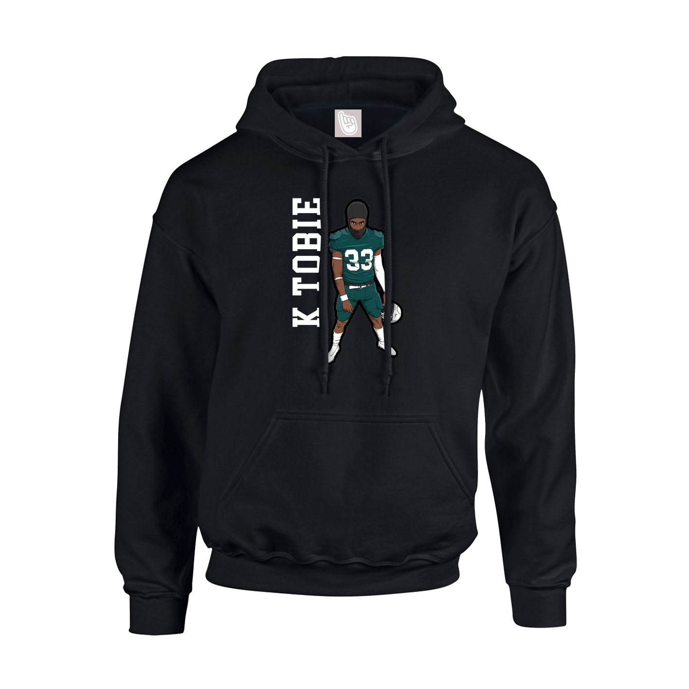 Hoodie — Name Vertical in Black
