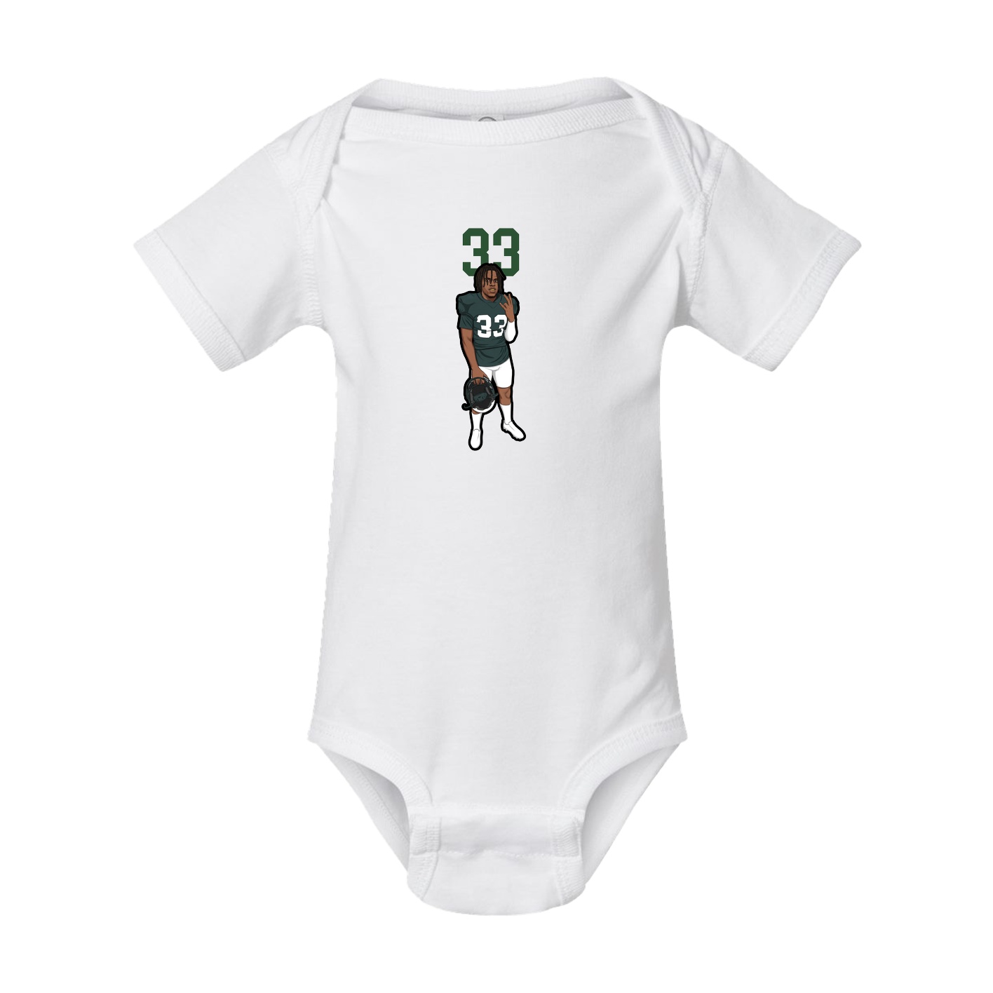 Baby Onesie — Number Top in White