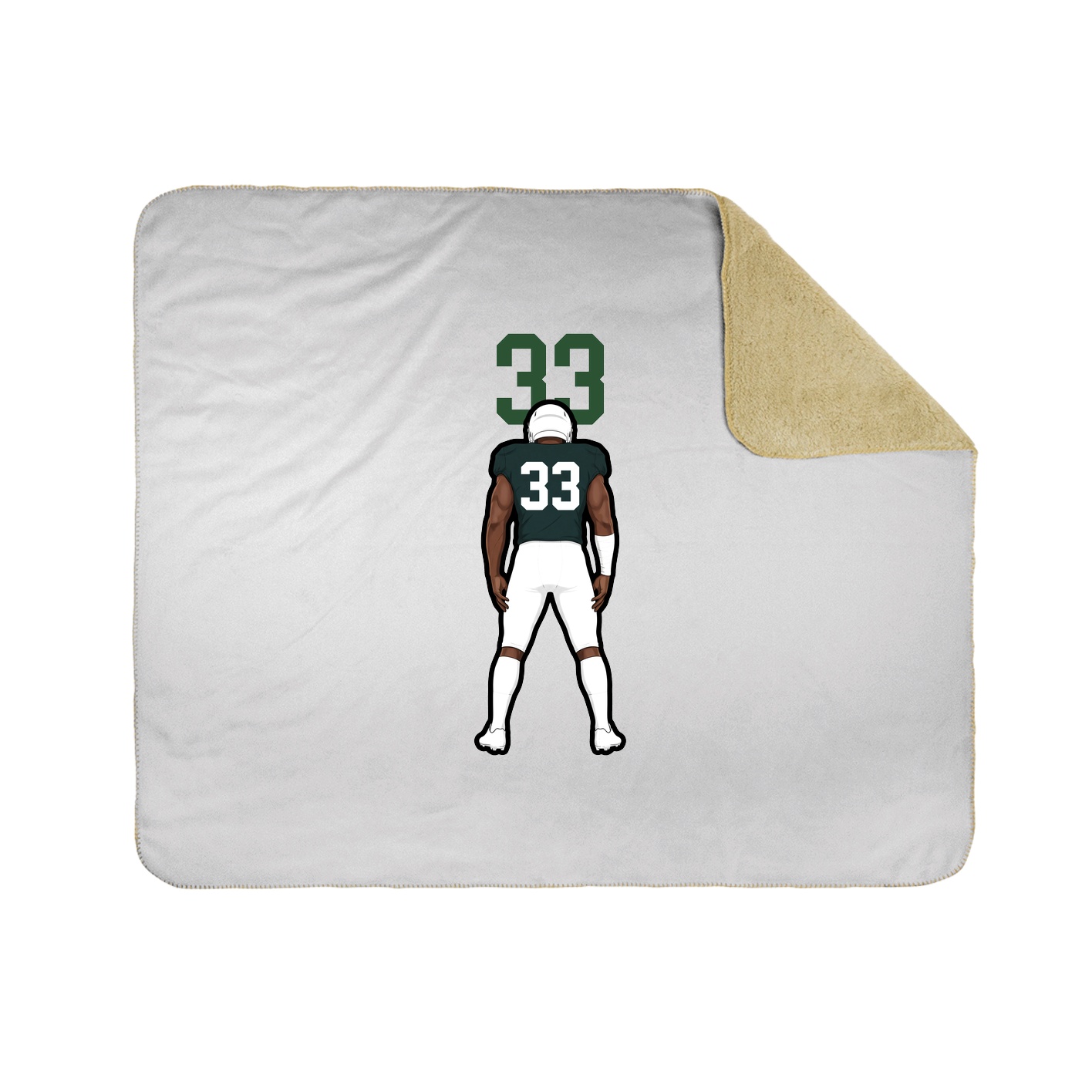Throw Blanket — Number Top in White