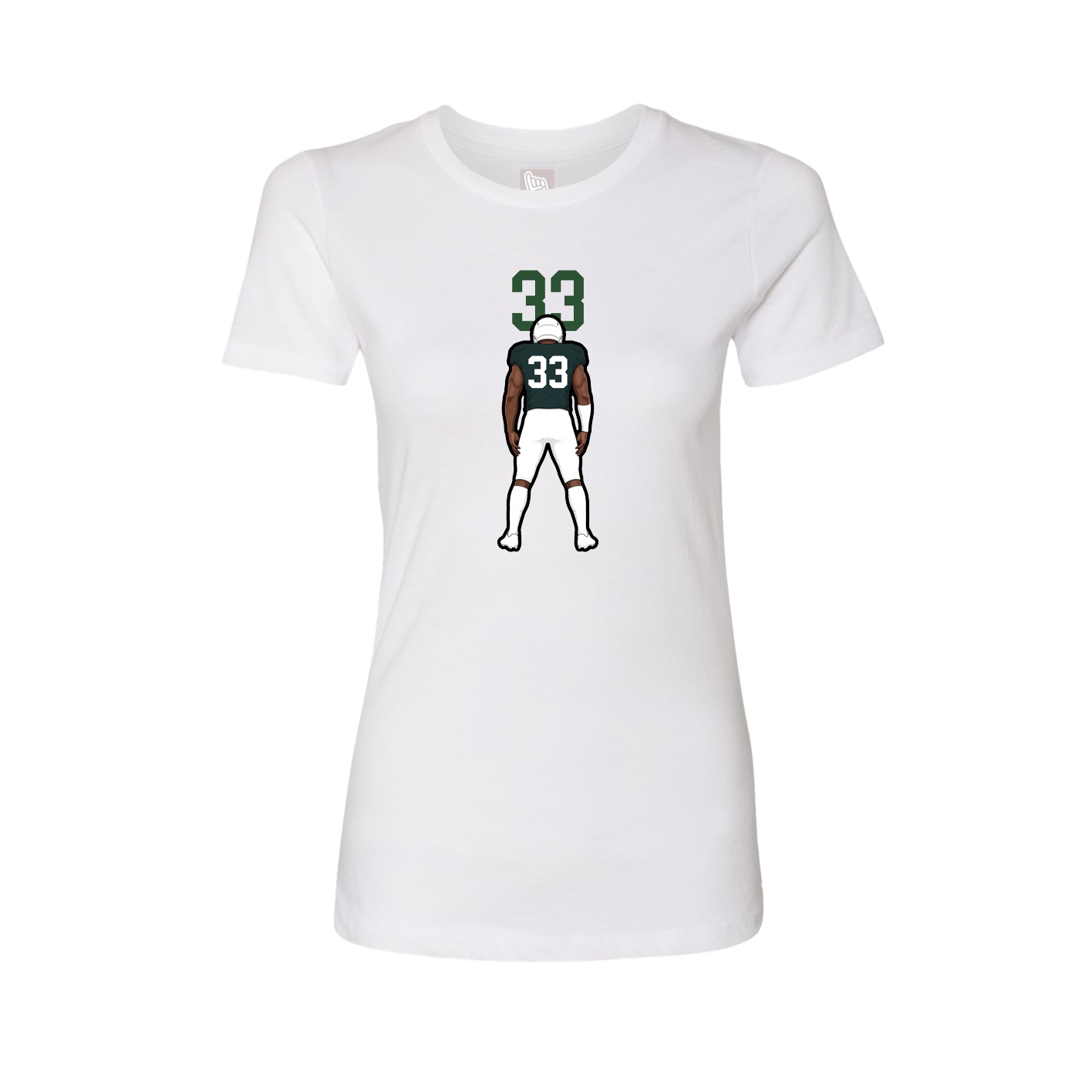 Fitted Women's Tee — Number Top in White