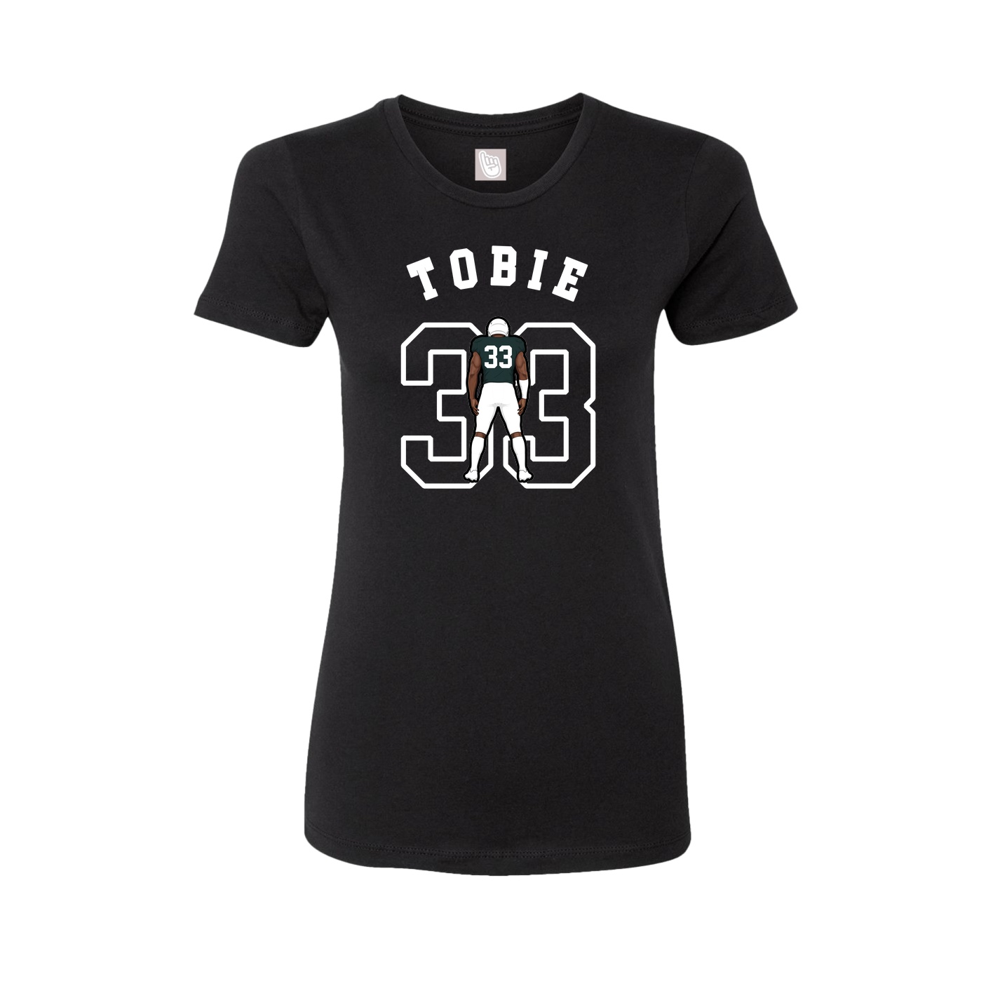 Fitted Women's Tee — Shirsey Arch in Black
