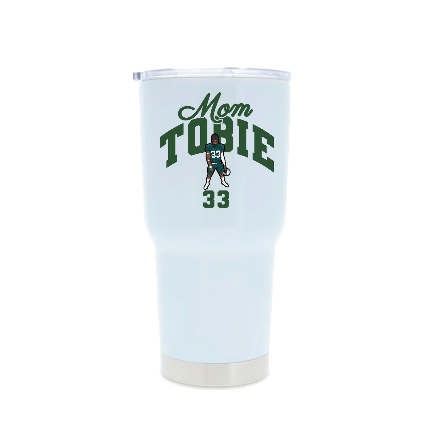 30oz Stainless Steel Tumbler — Mothers Day Arch in White