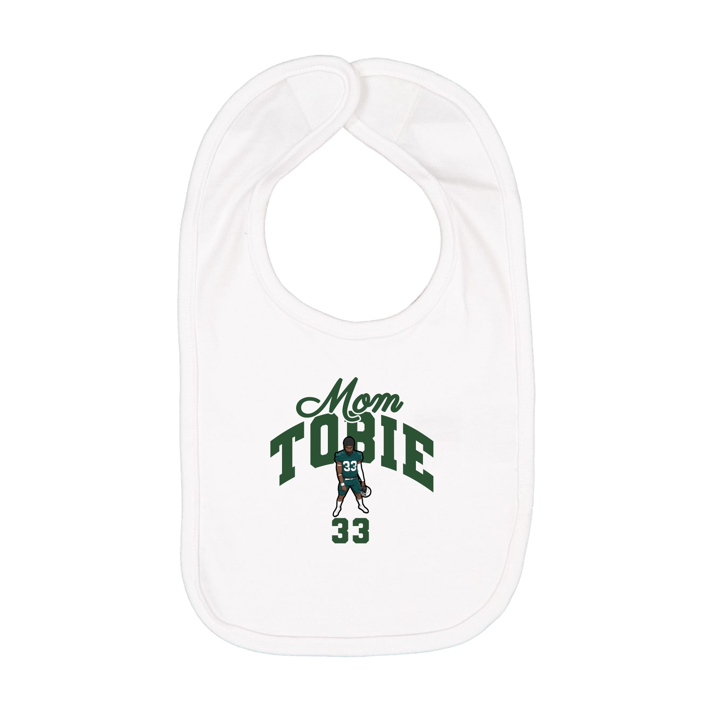Infant Bib — Mothers Day Arch in White