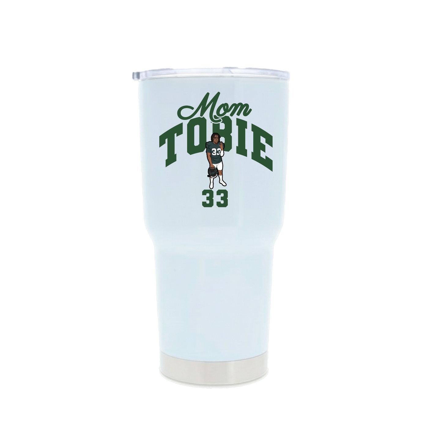 30oz Stainless Steel Tumbler — Mothers Day Arch in White