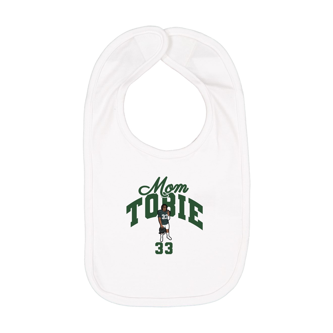 Infant Bib — Mothers Day Arch in White